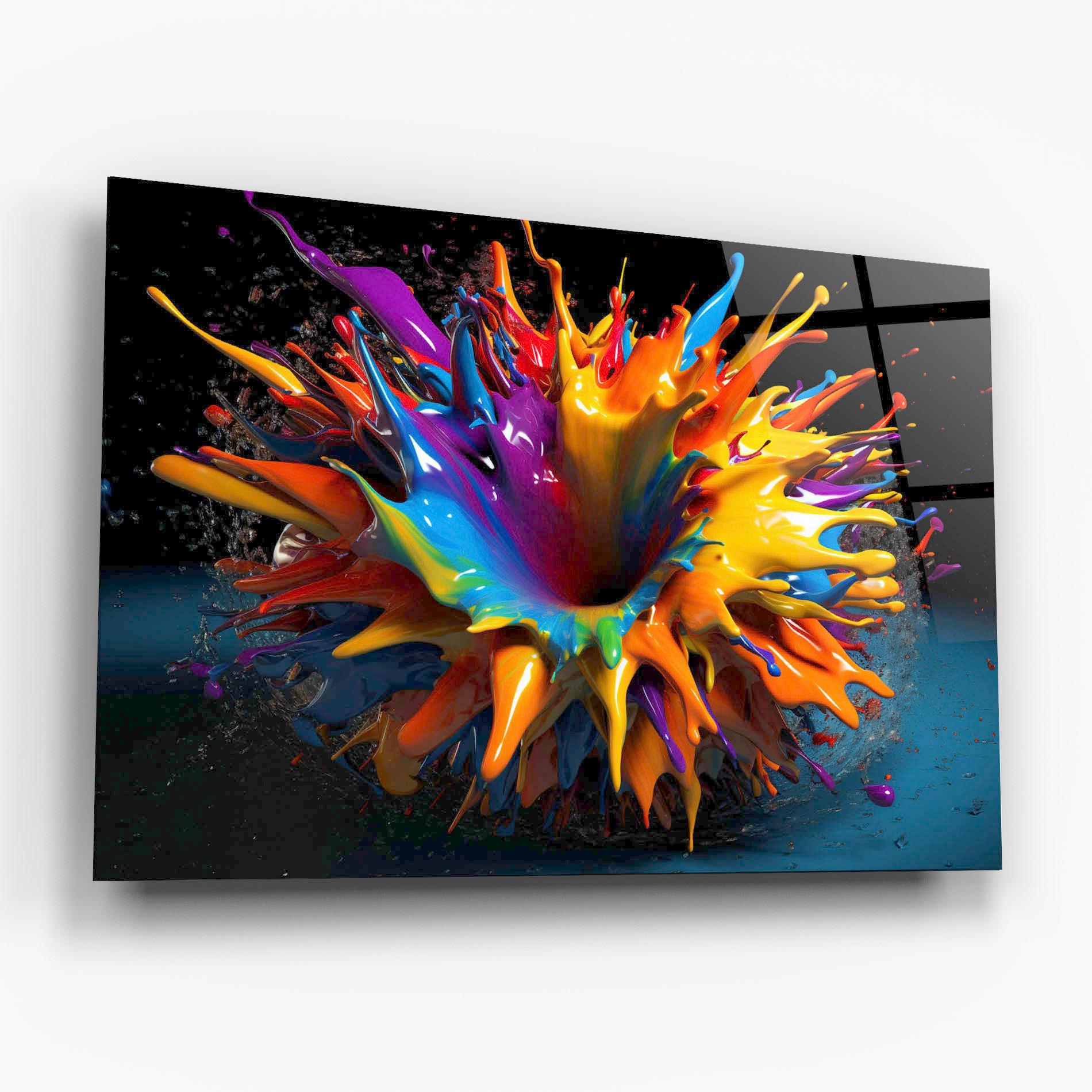 Tablou Sticla 3d Color Splash mockup 6