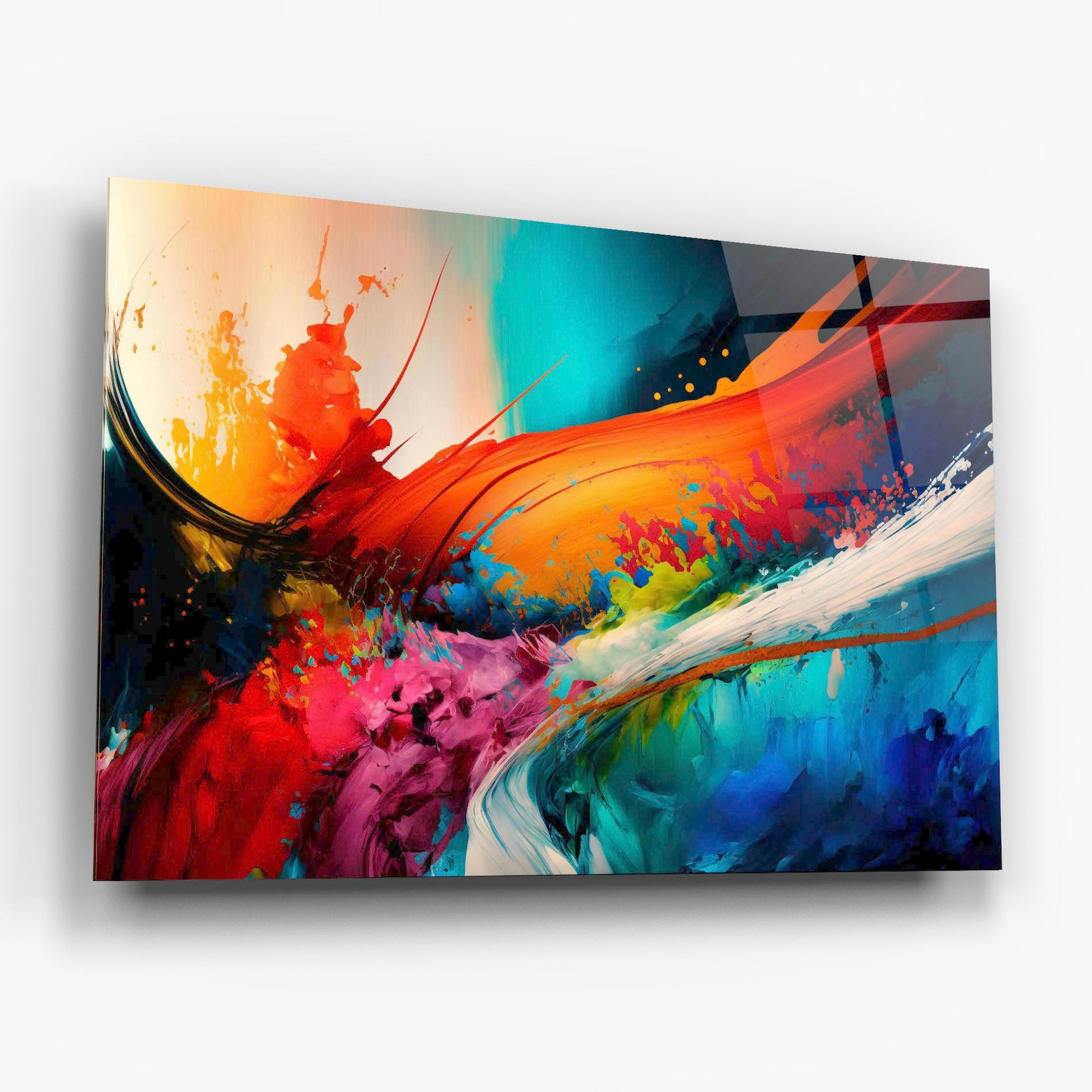 Tablou Sticla Art Brush Strokes mockup 6