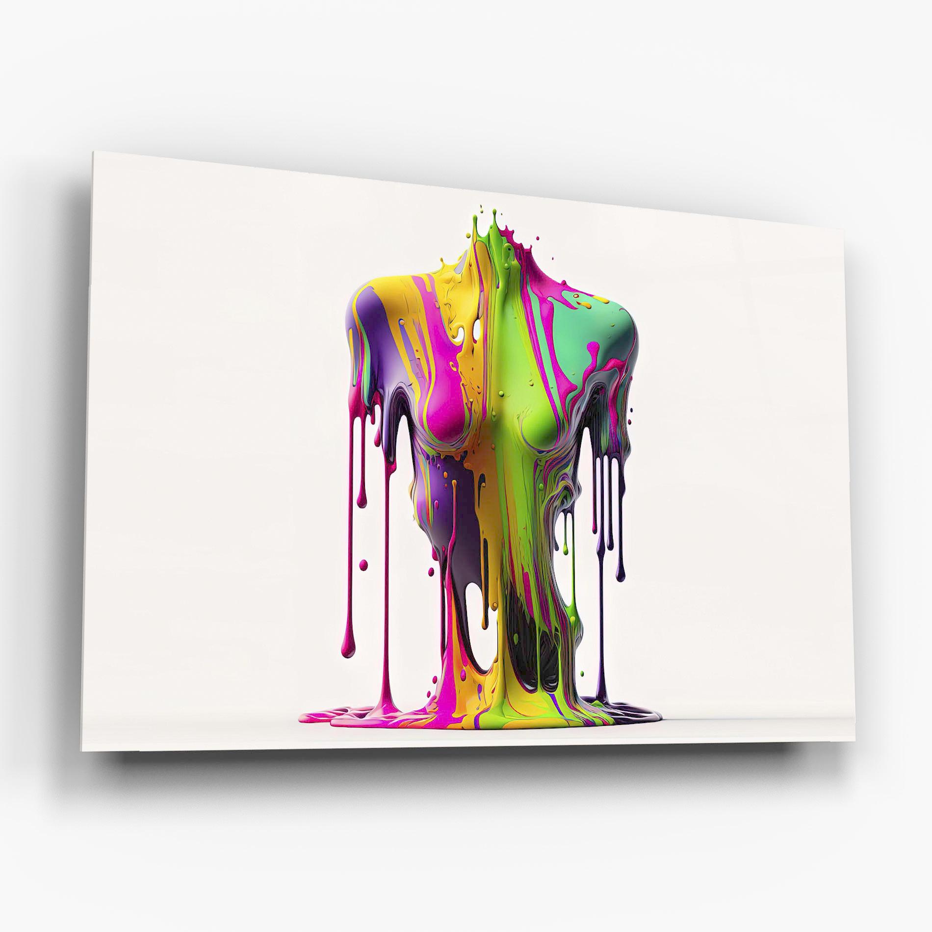 Tablou Sticla Colorful Body mockup 6