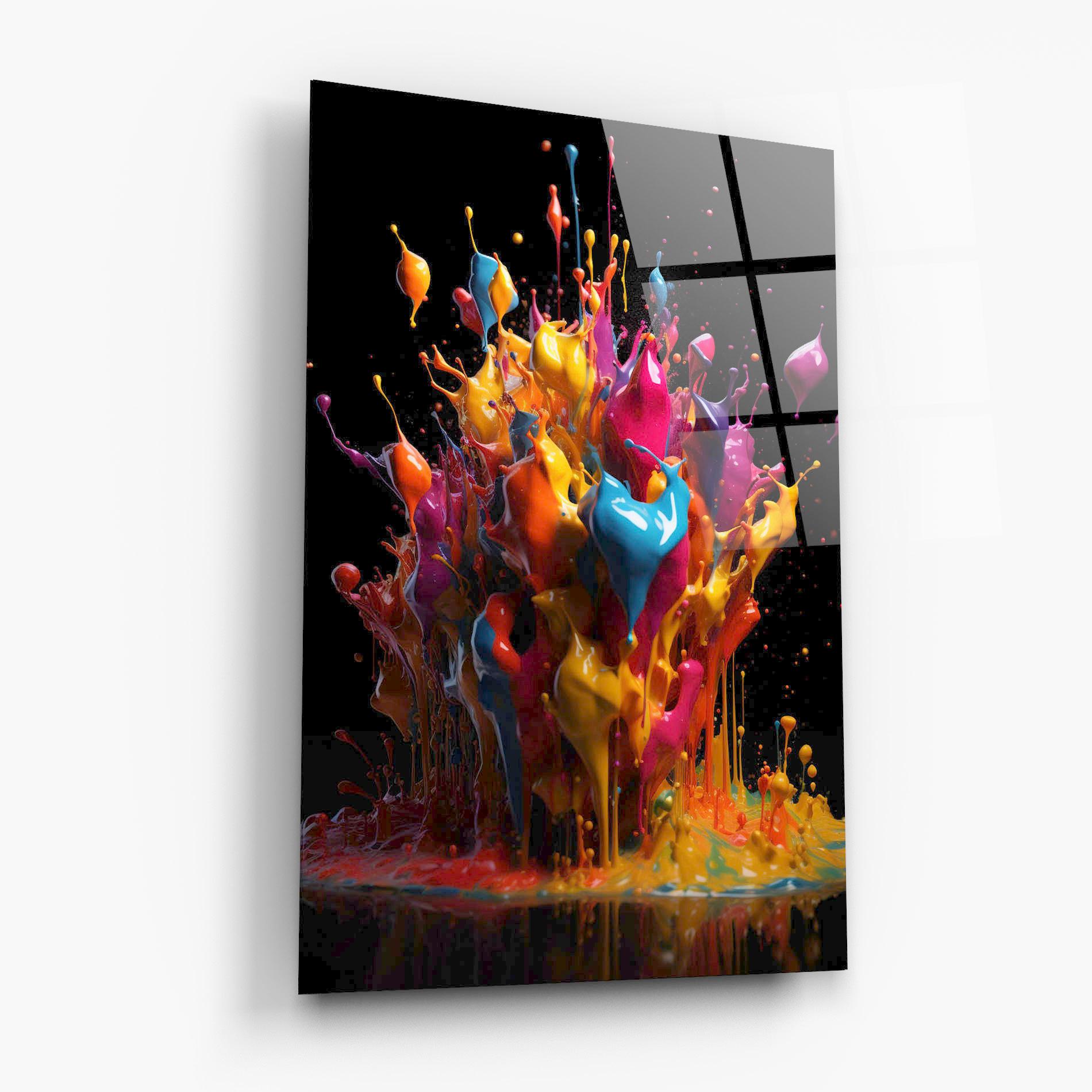 Tablou Sticla Liquid Splashing mockup 6