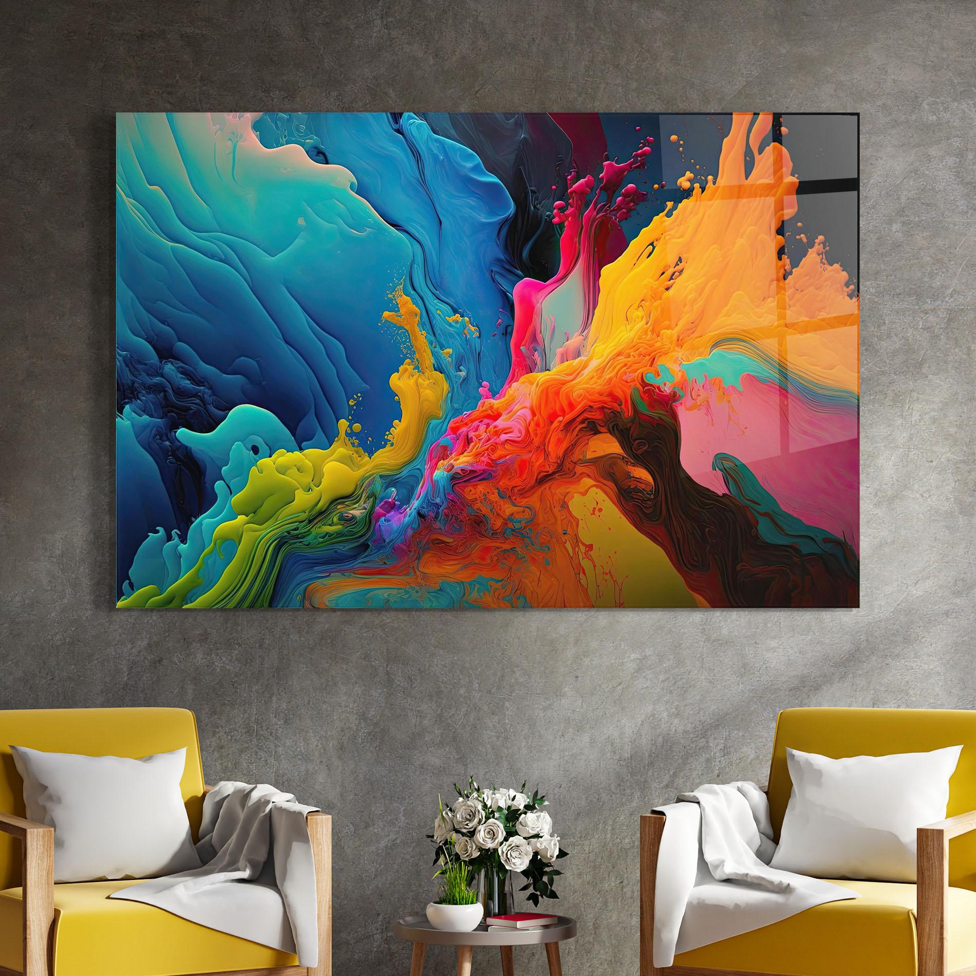 Tablou Sticla Color Floating mockup 4