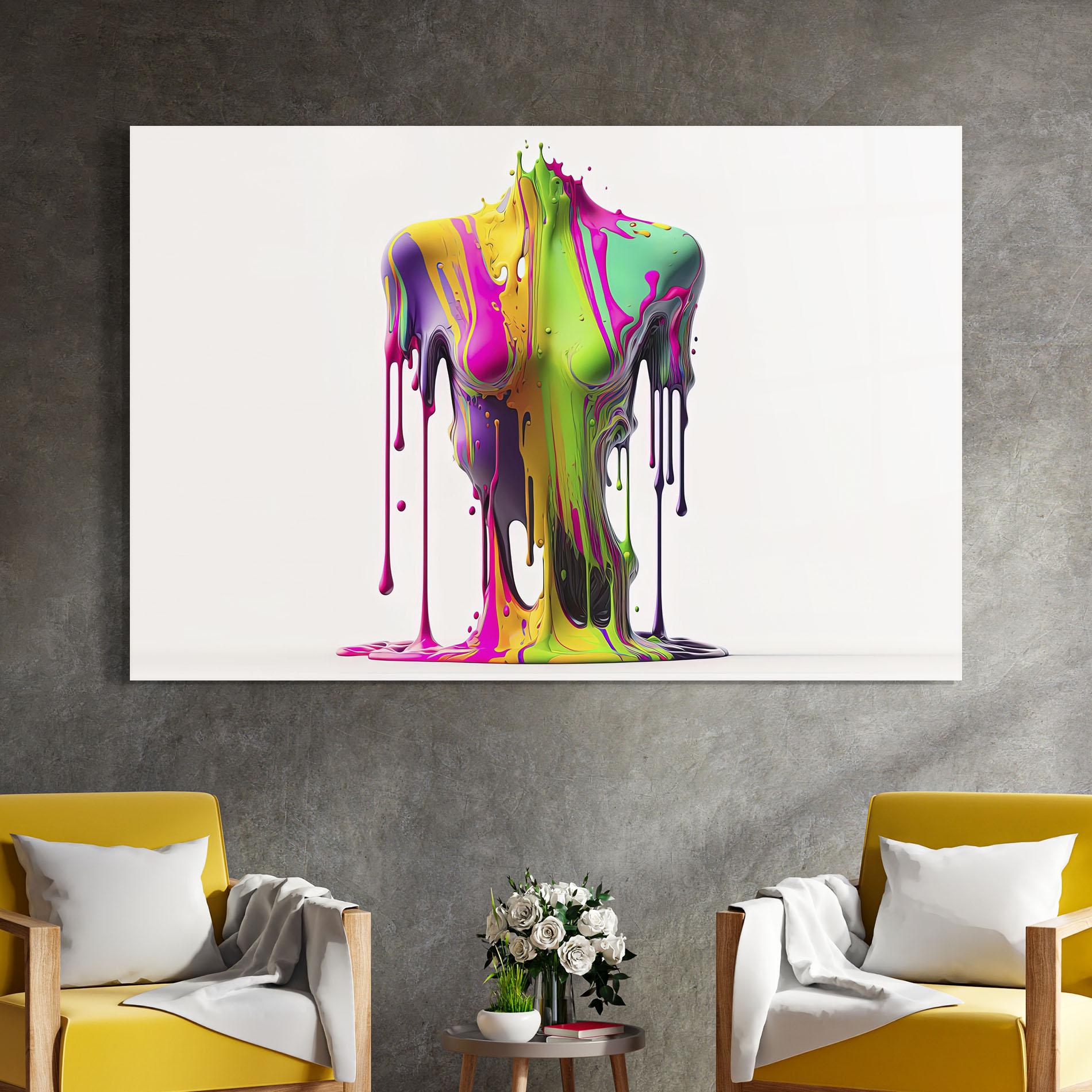 Tablou Sticla Colorful Body mockup 4