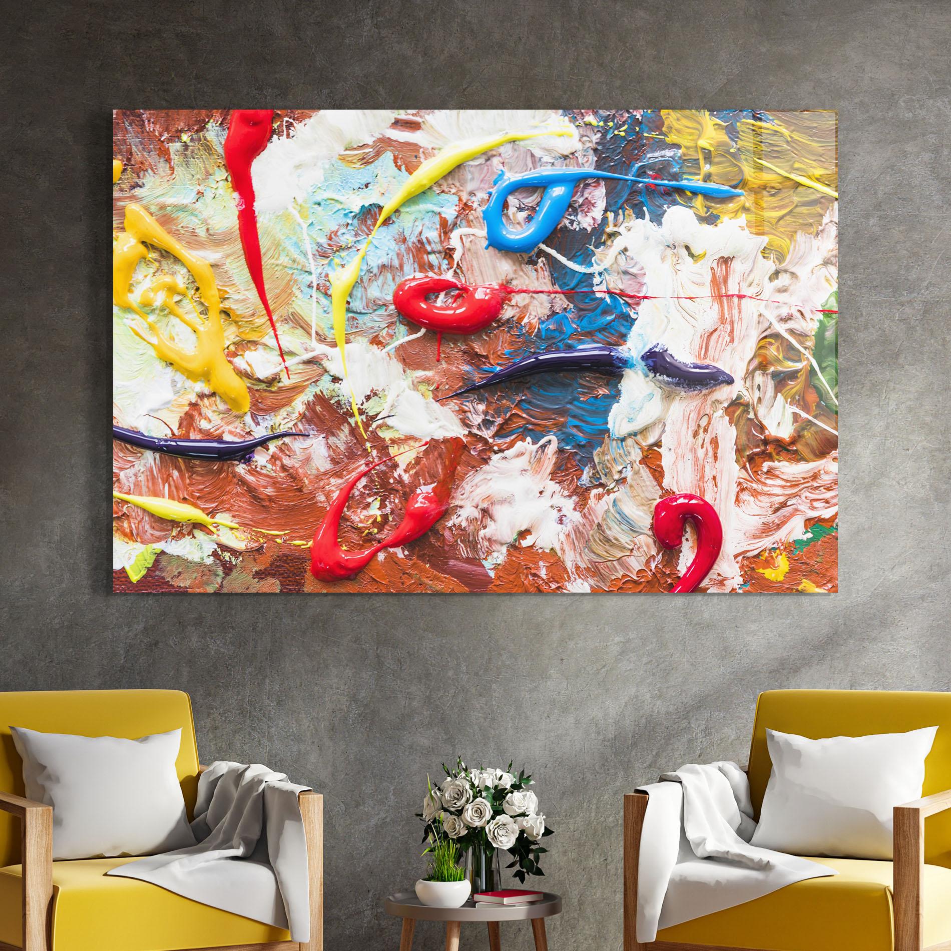 Tablou Sticla Paint Color mockup 4