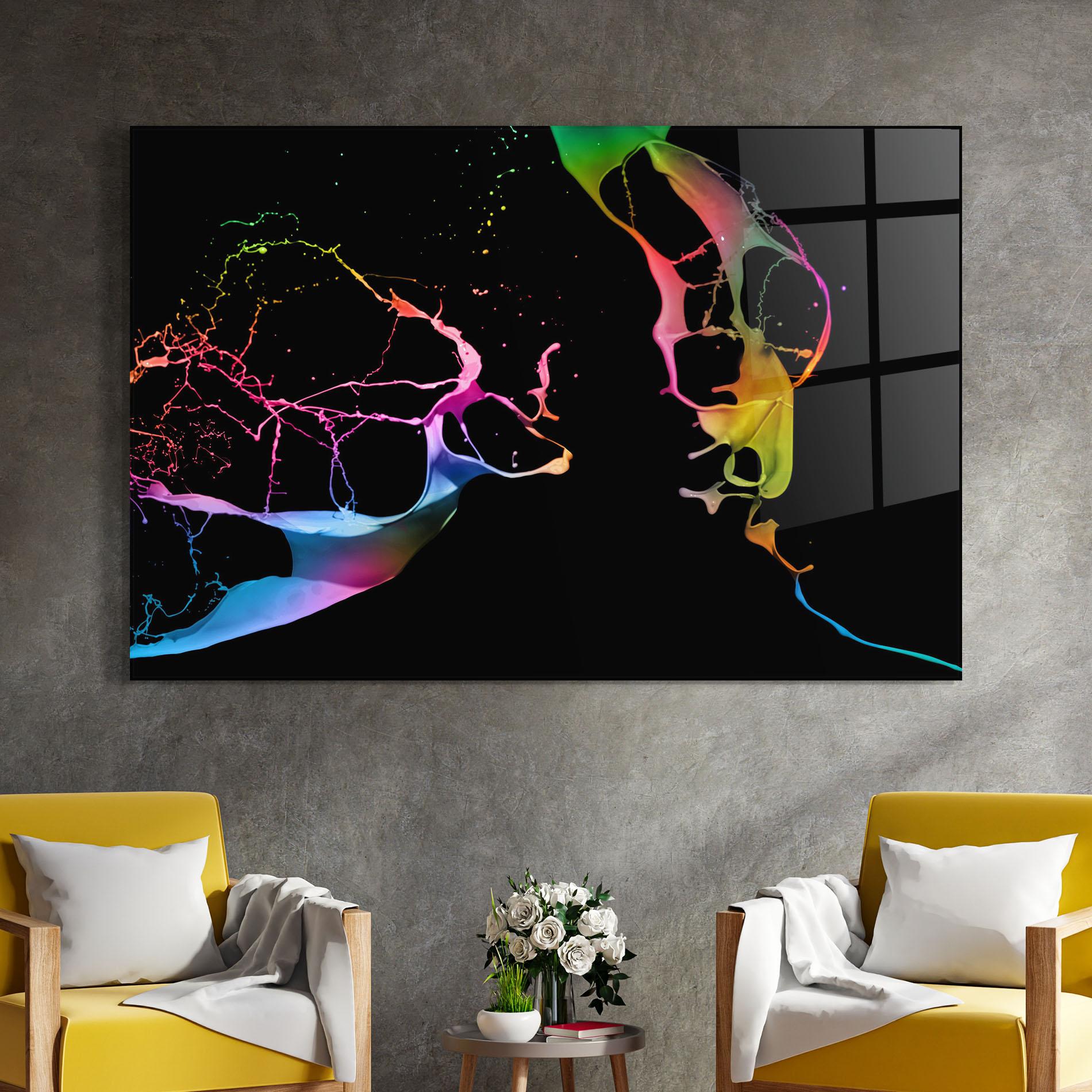 Tablou Sticla Paint Splashes mockup 4