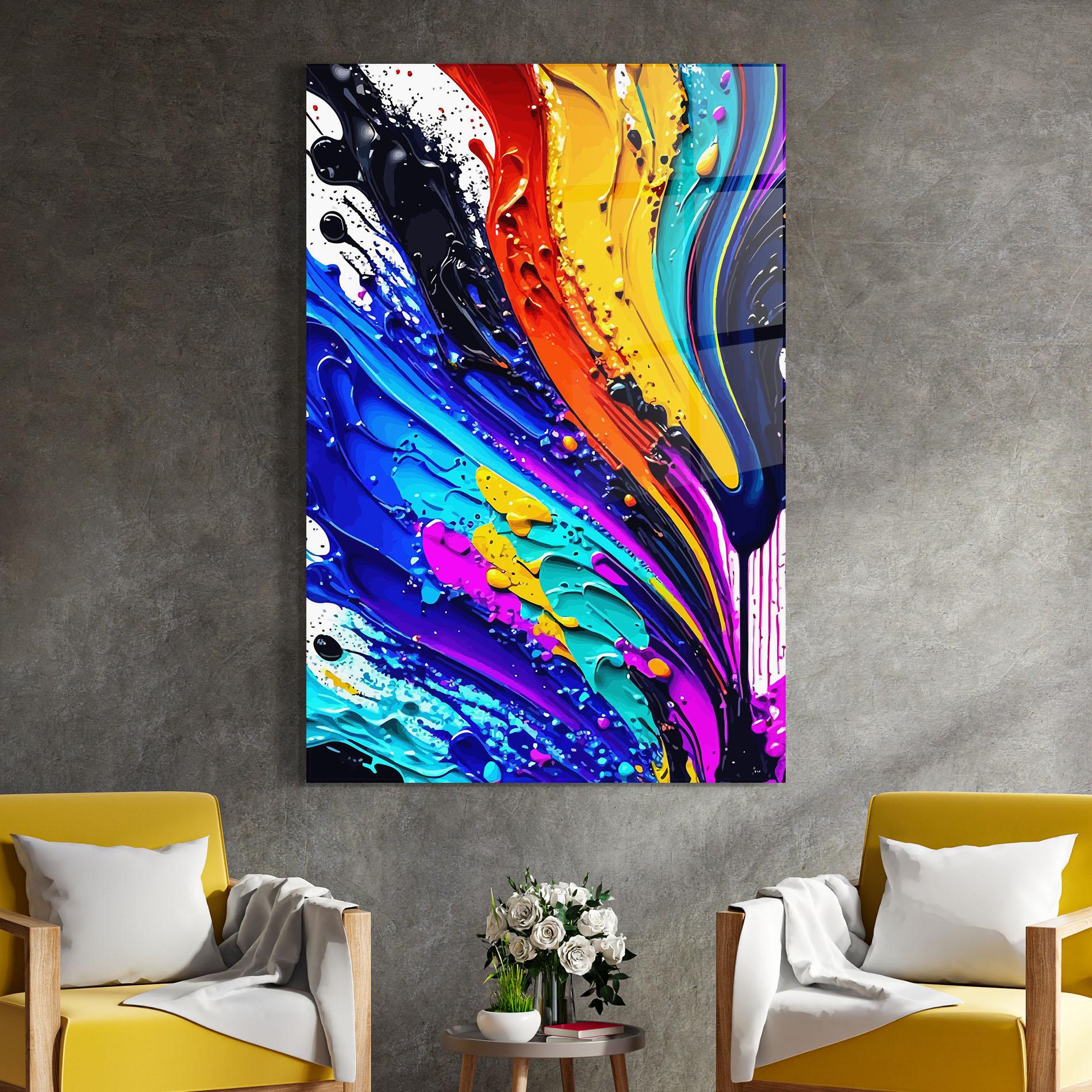 Tablou Sticla Beautiful Splash mockup 4