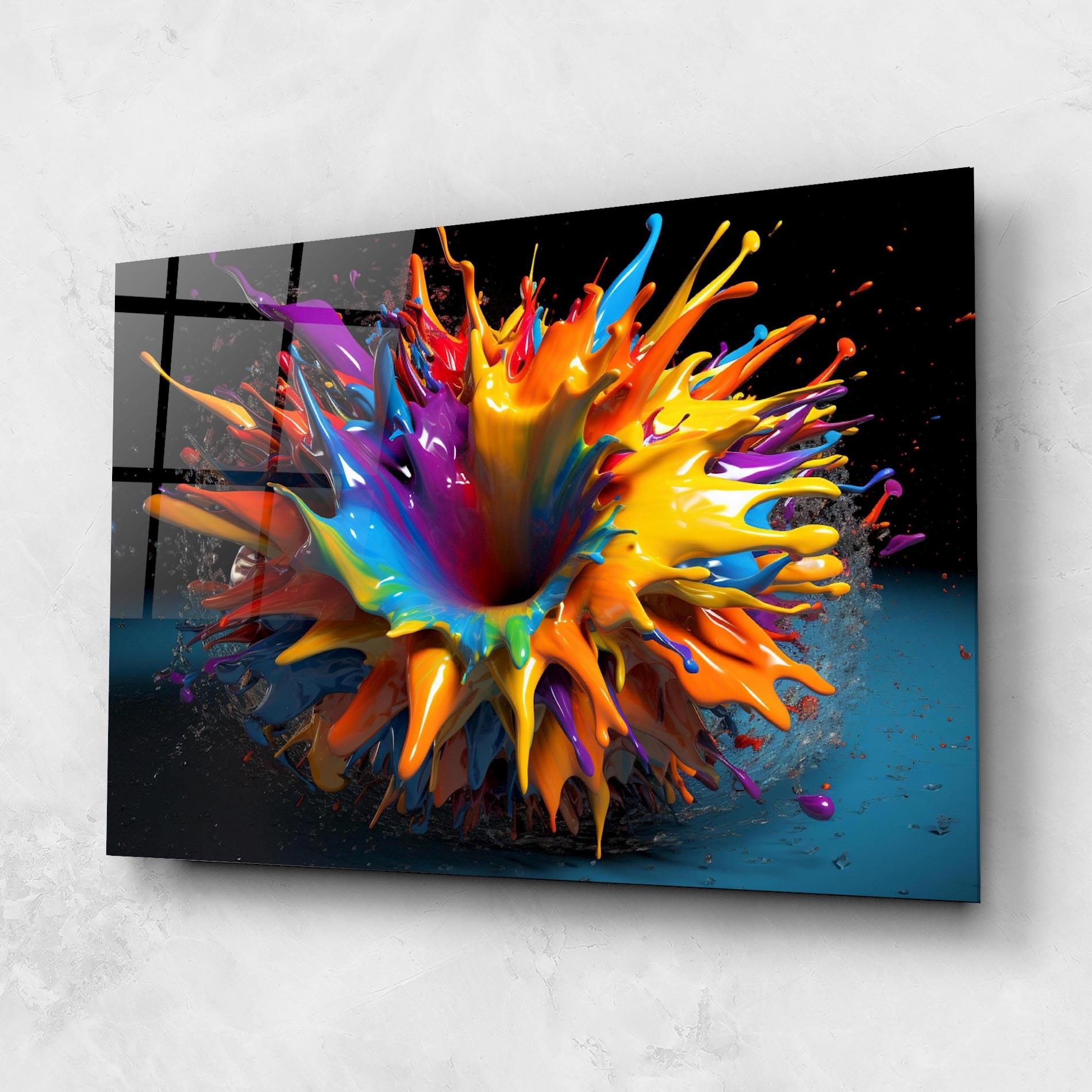 Tablou Sticla 3d Color Splash mockup 1