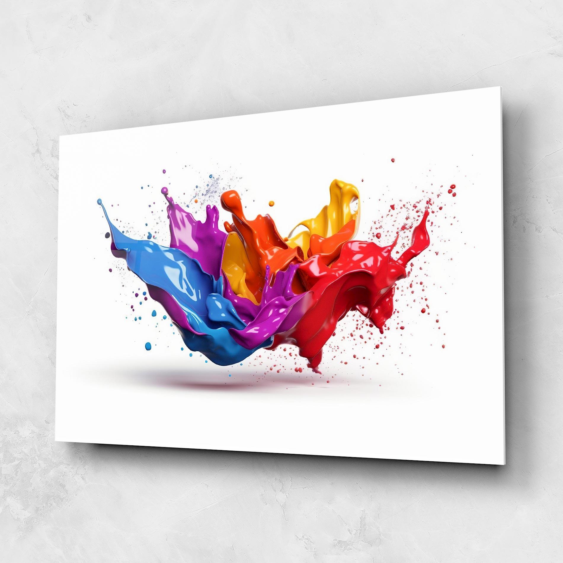 Tablou Sticla 3d Floating Splash mockup 1