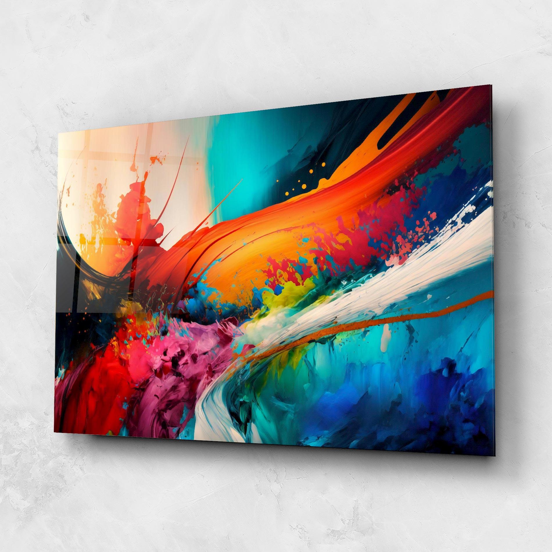 Tablou Sticla Art Brush Strokes mockup 1