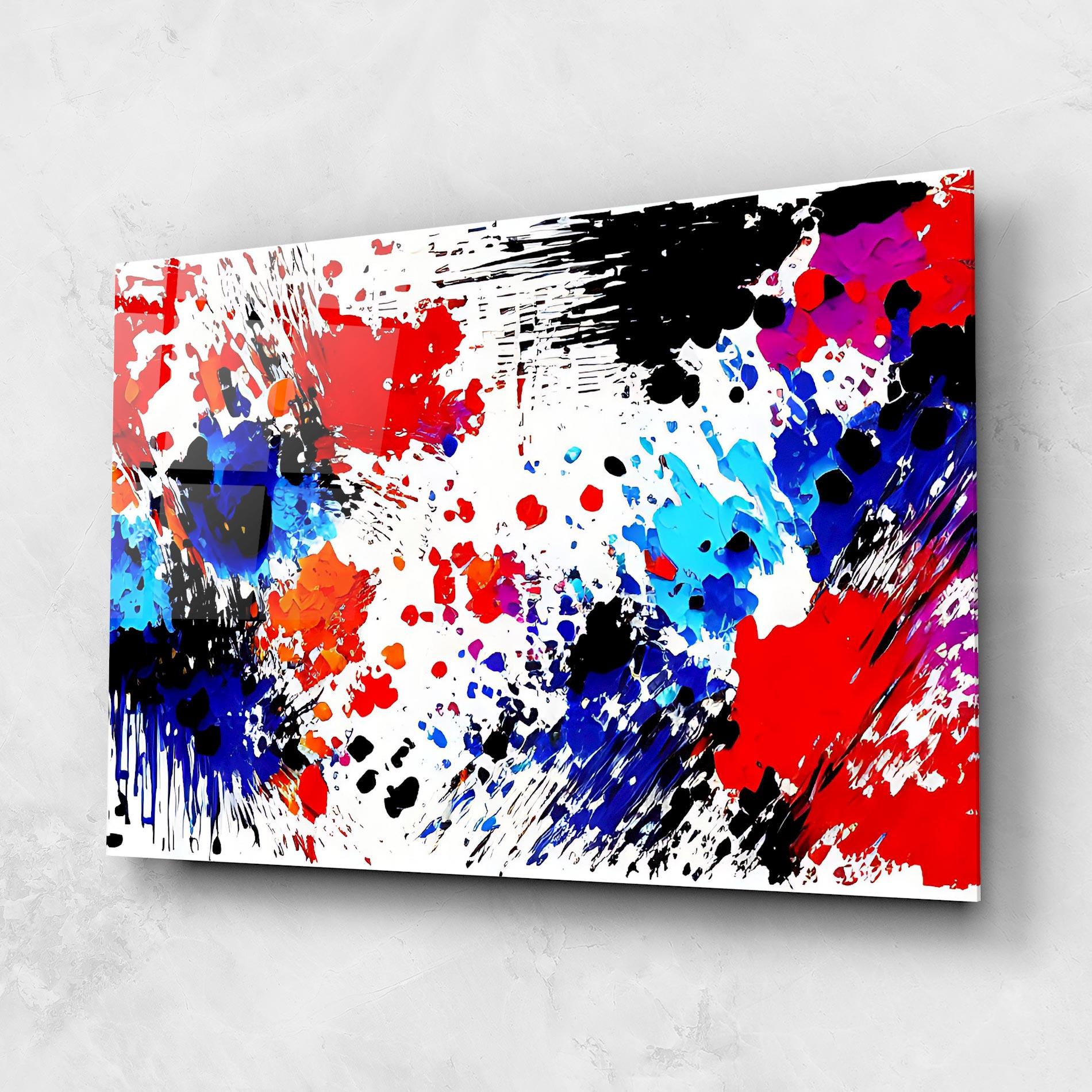 Tablou Sticla Oil Red Paint mockup 1