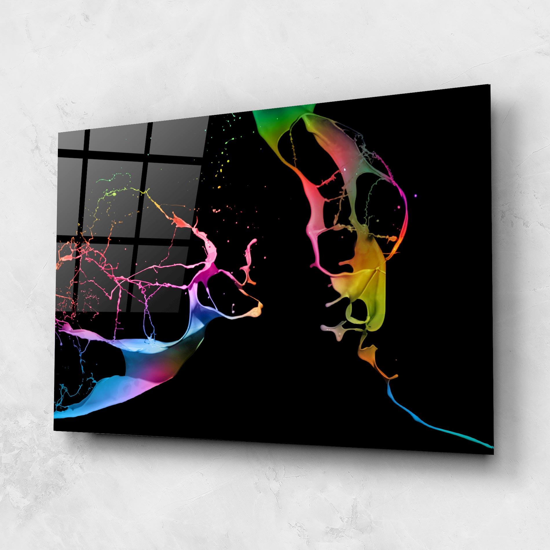Tablou Sticla Paint Splashes mockup 1