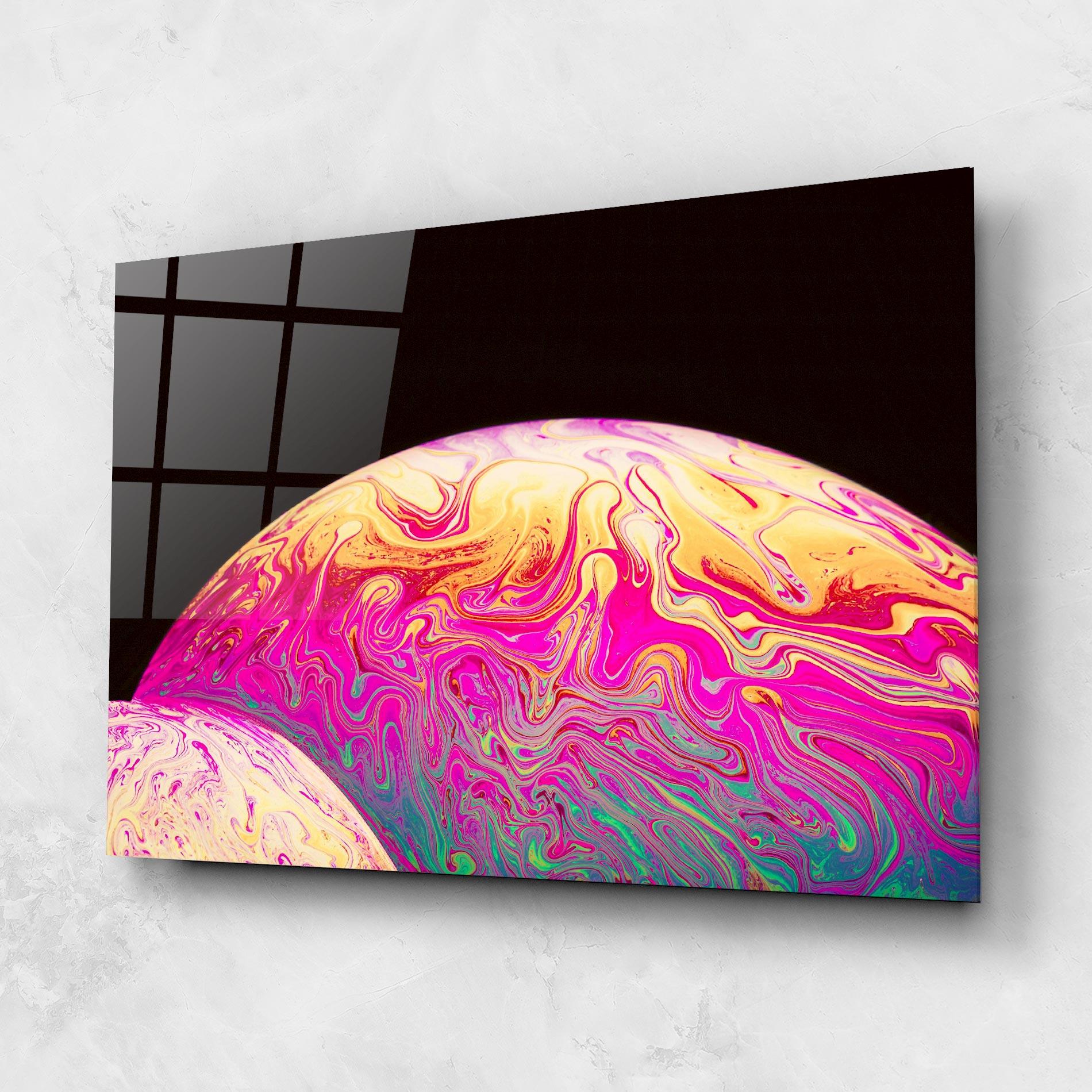 Tablou Sticla Psychedelic Bubbles mockup 1