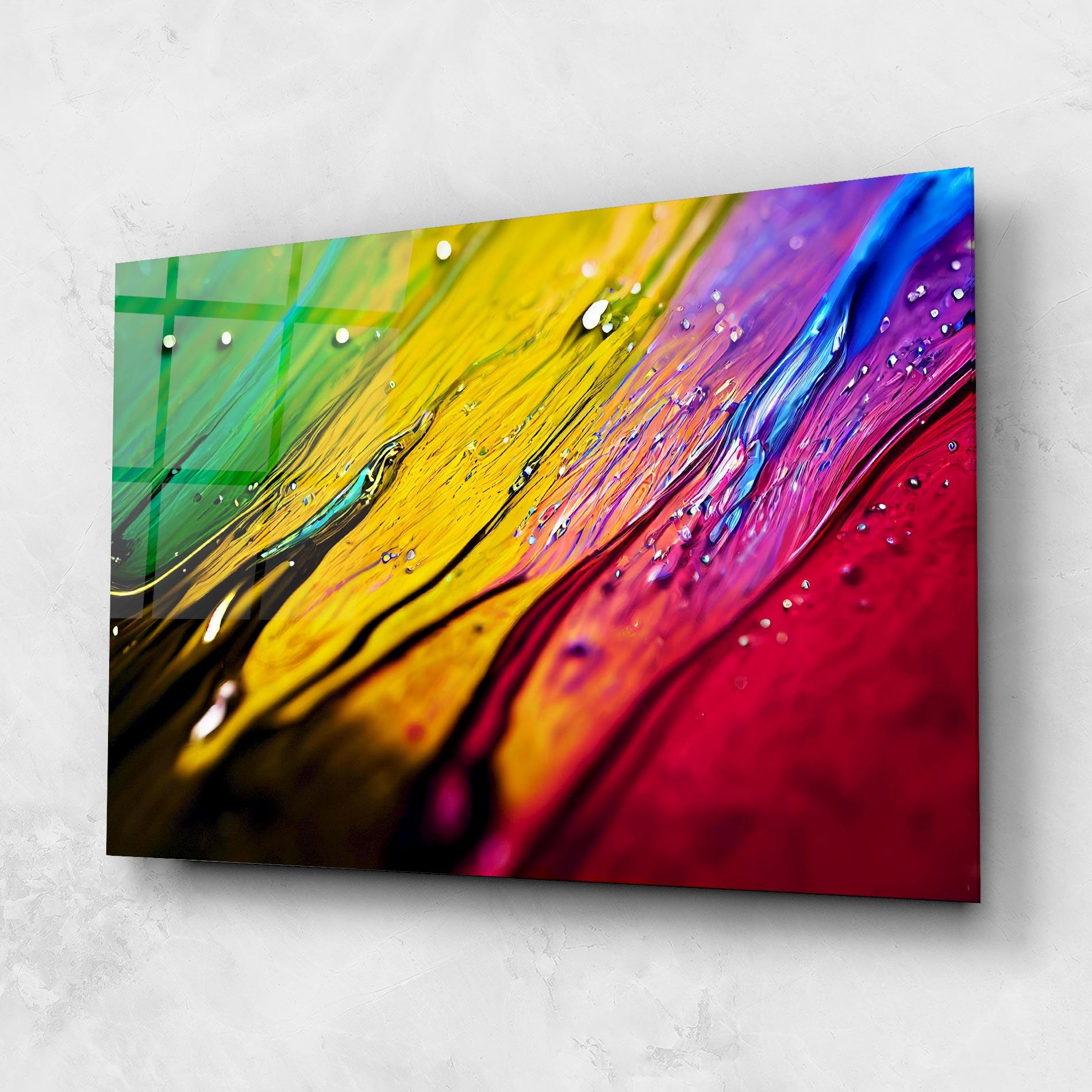 Tablou Sticla Yellow Green mockup 1