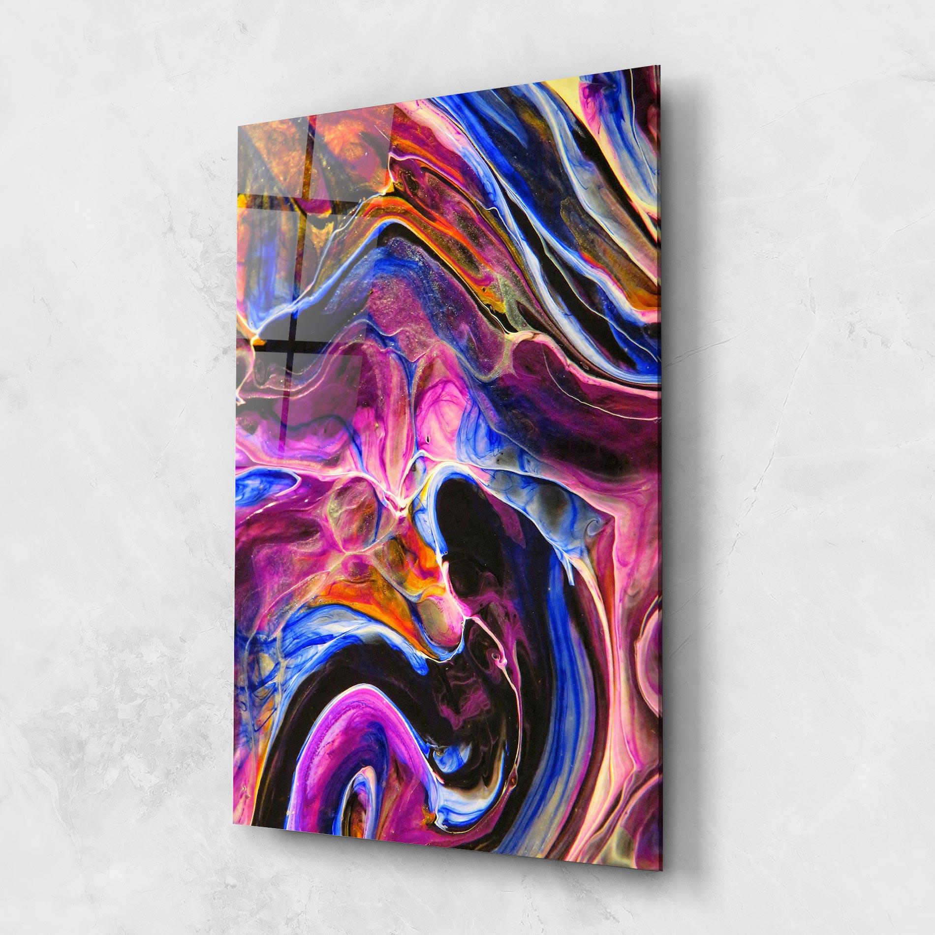 Tablou Sticla Colourful Abstract Shades mockup 1