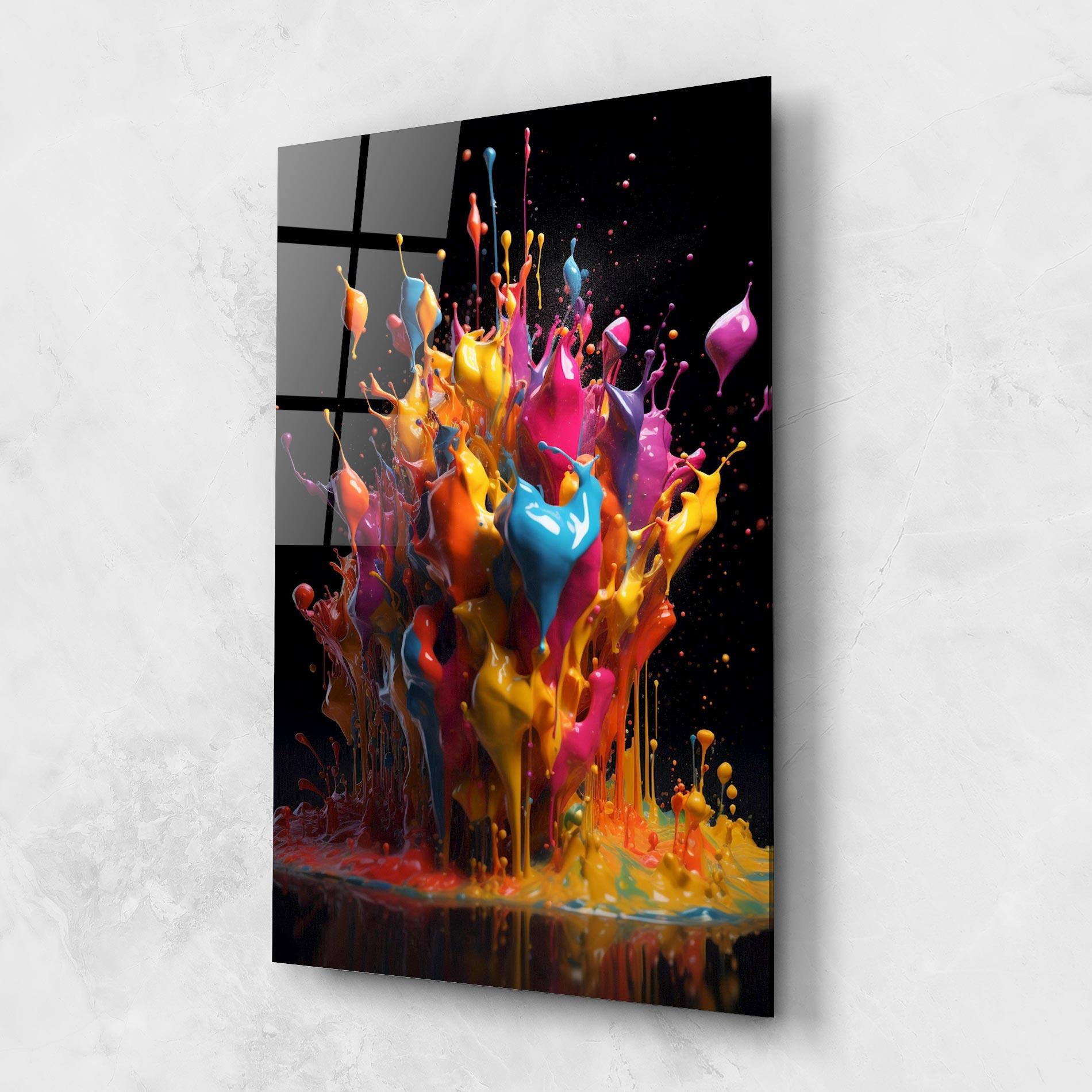 Tablou Sticla Liquid Splashing mockup 1