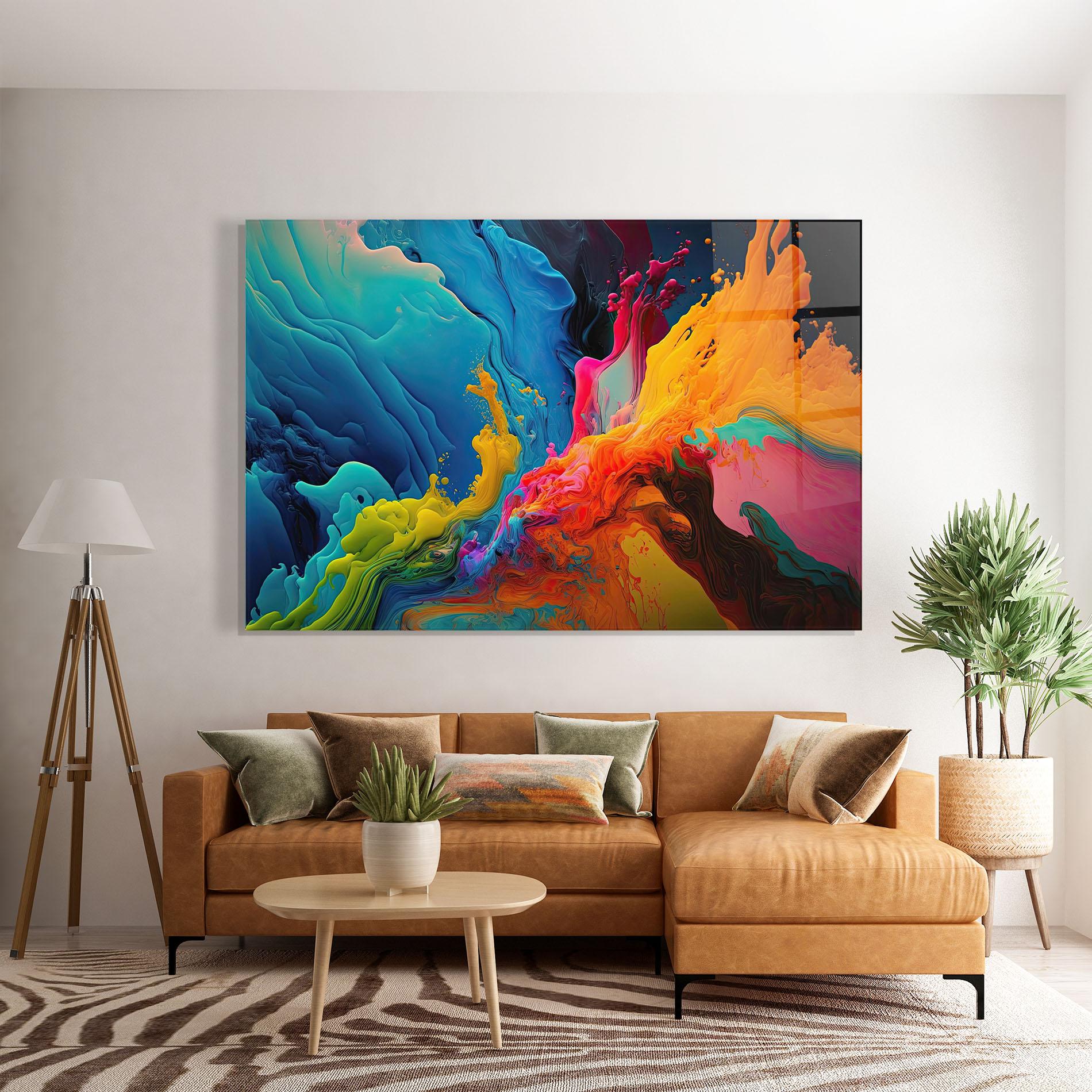 Tablou Sticla Color Floating mockup 7