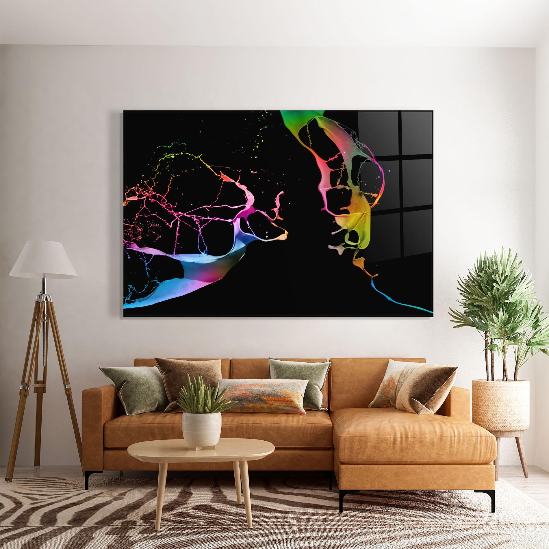 Tablou Sticla Paint Splashes mockup 7