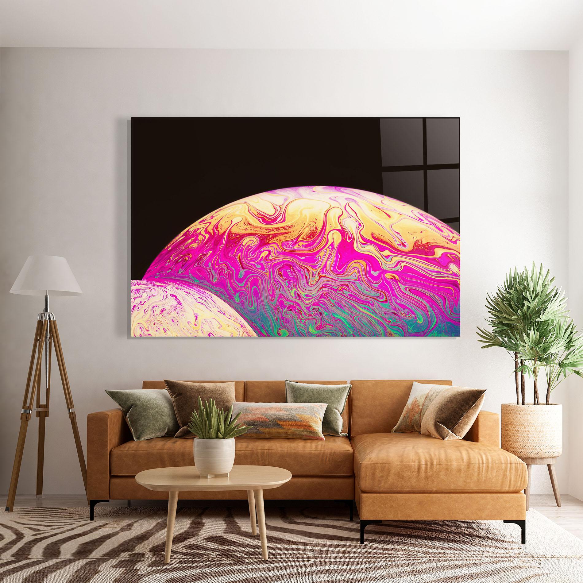 Tablou Sticla Psychedelic Bubbles mockup 7