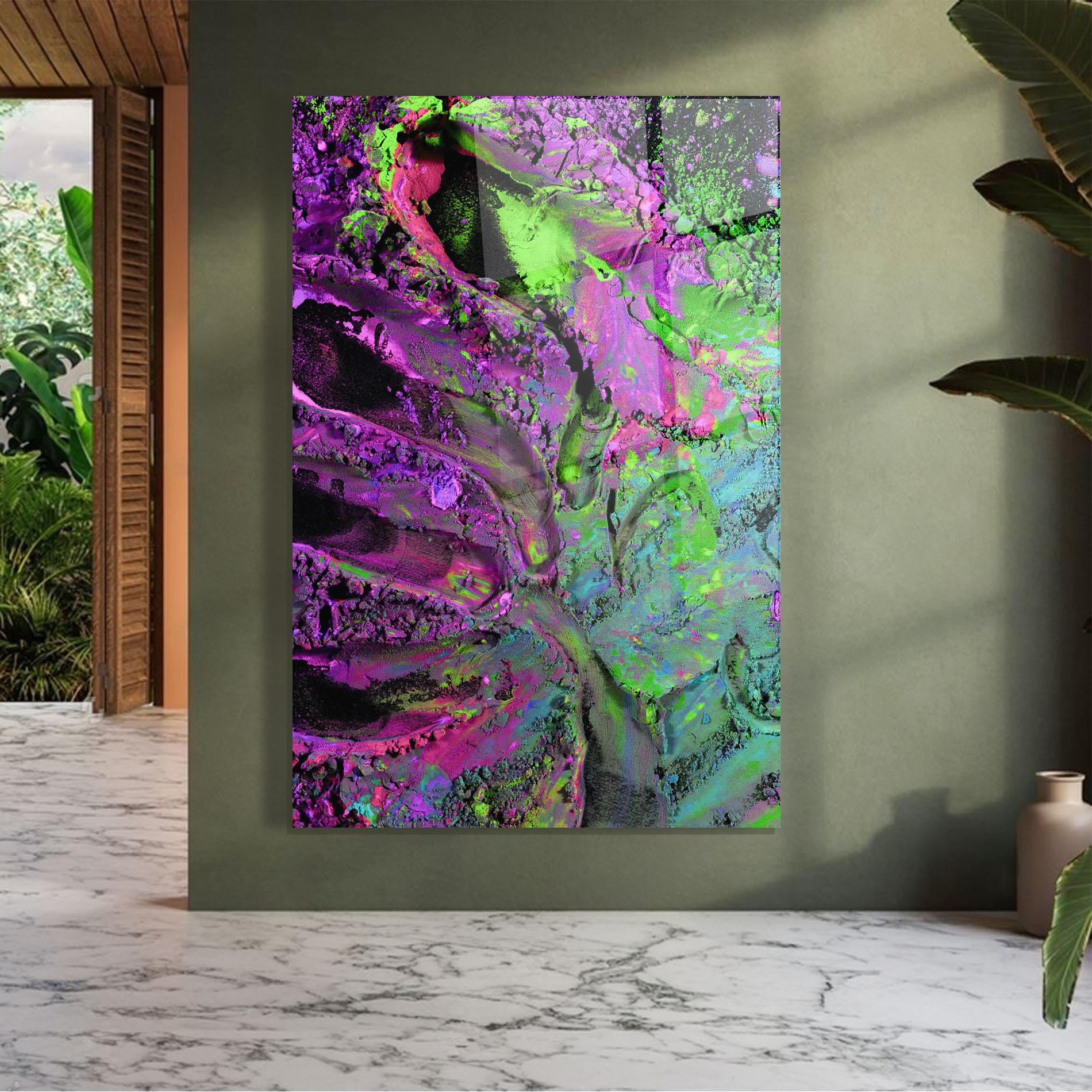 Tablou Sticla Purple Powder mockup 7