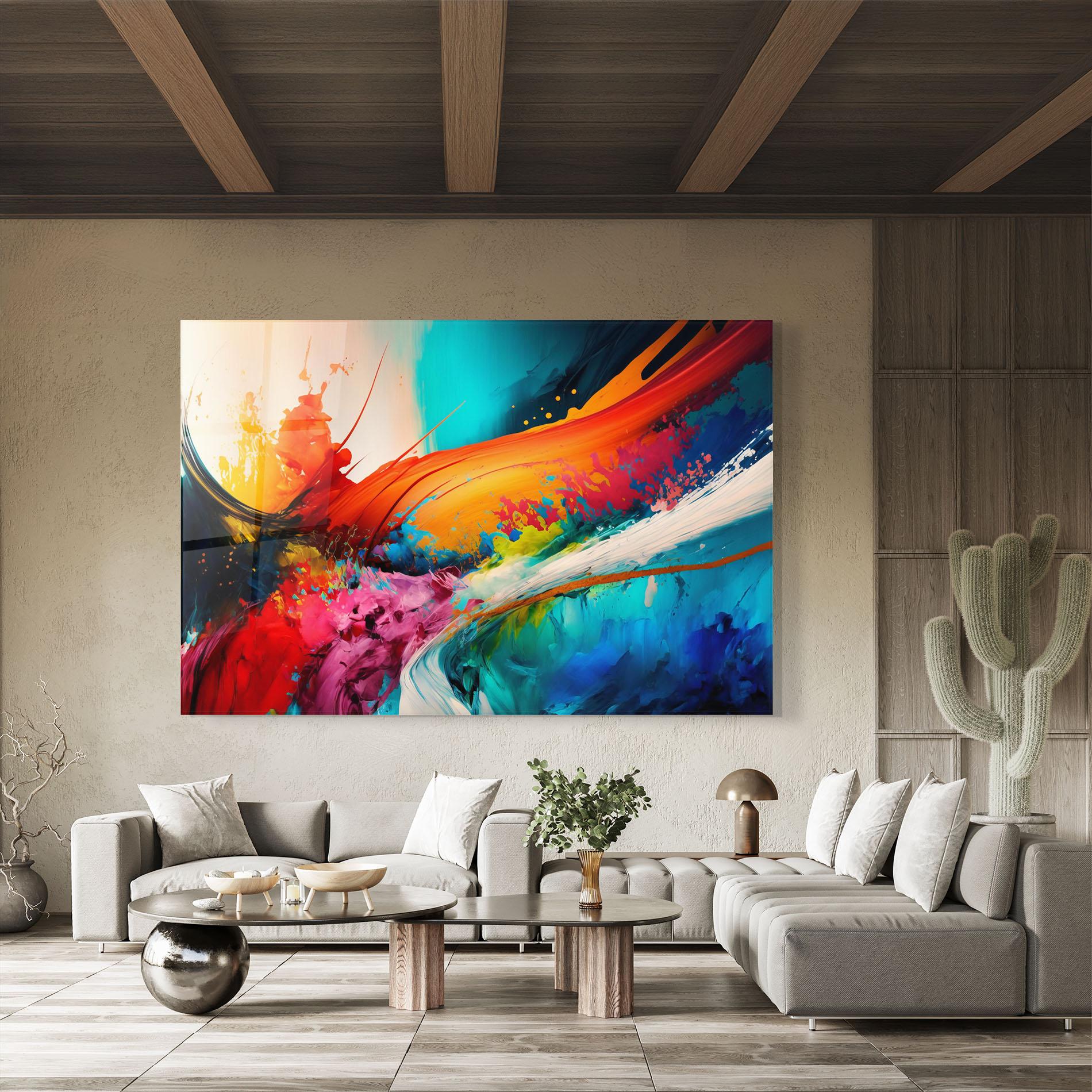 Tablou Sticla Art Brush Strokes mockup 8