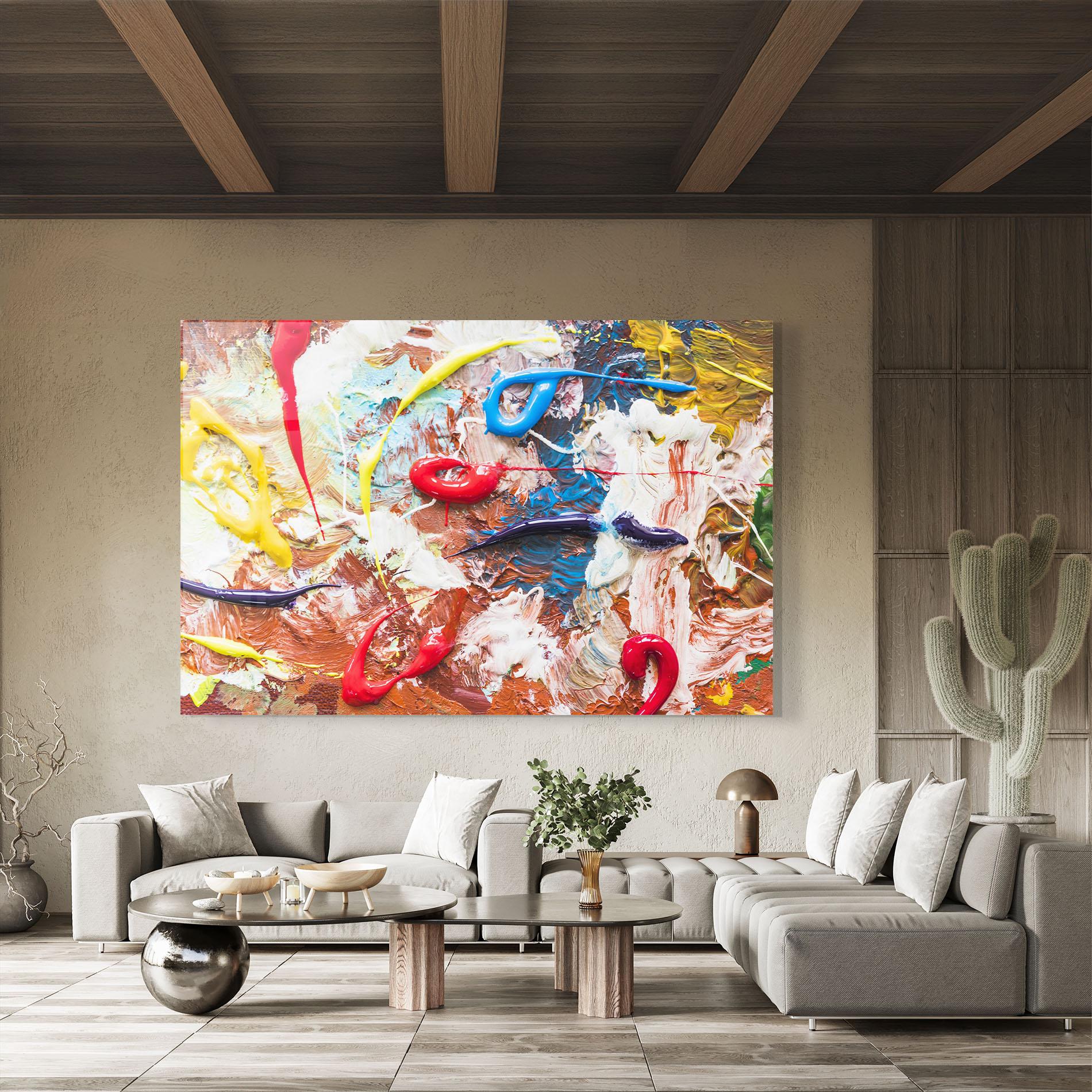 Tablou Sticla Paint Color mockup 8