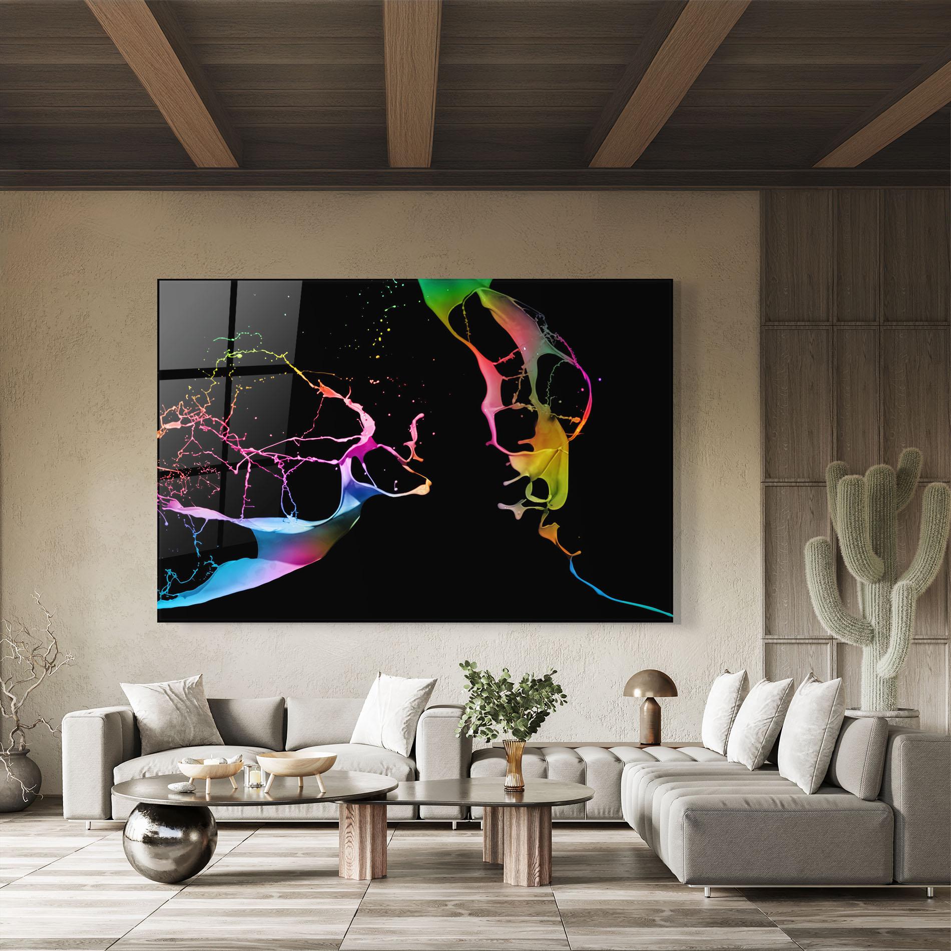 Tablou Sticla Paint Splashes mockup 8