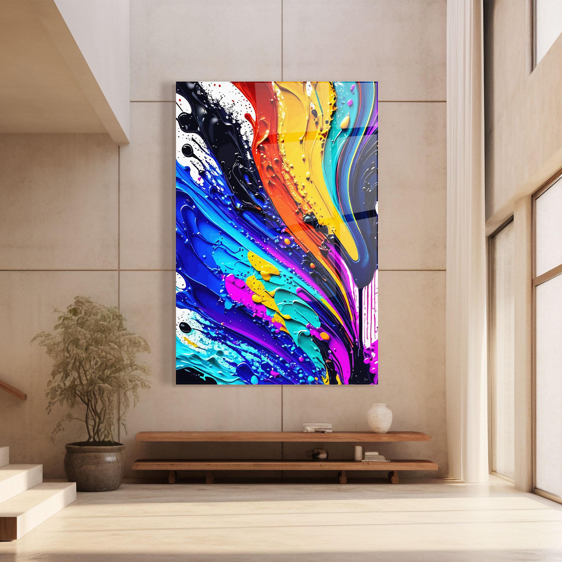Tablou Sticla Beautiful Splash mockup 8