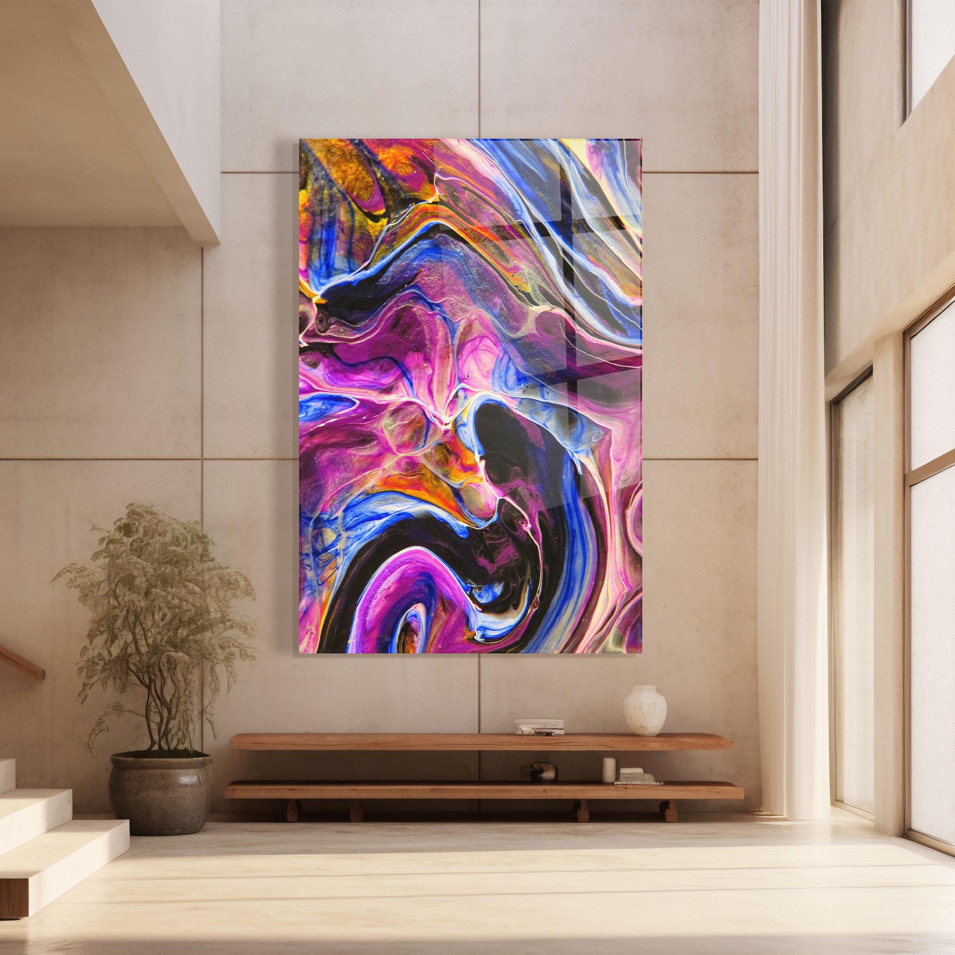 Tablou Sticla Colourful Abstract Shades mockup 8