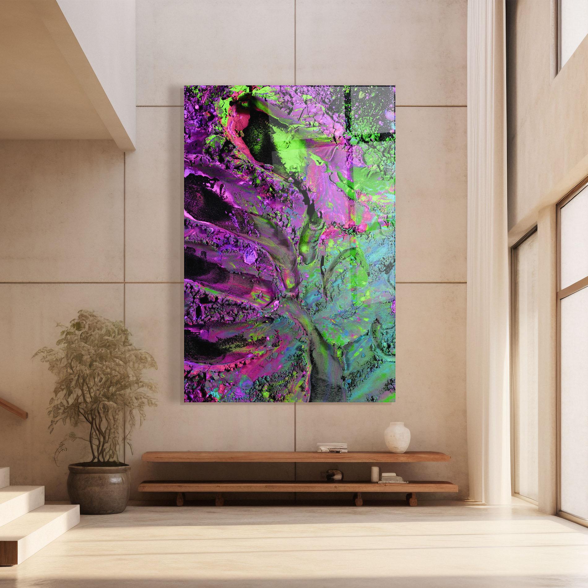 Tablou Sticla Purple Powder mockup 8