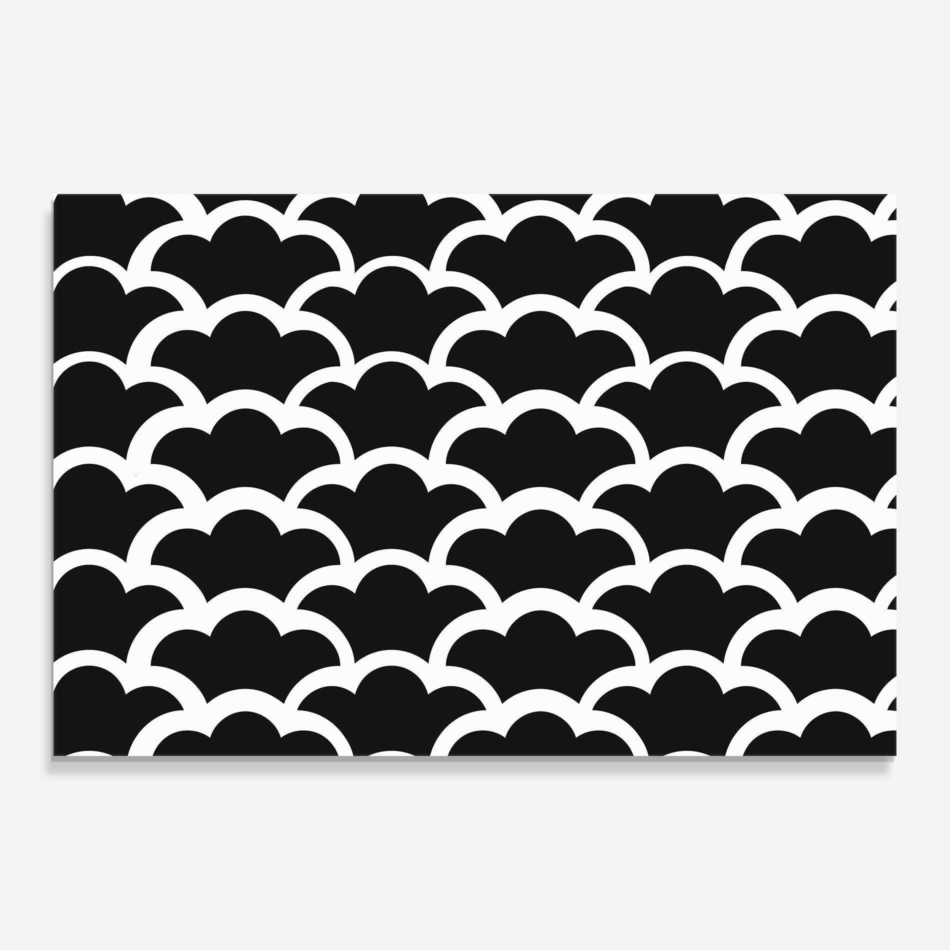 Tablou Sticla Black Clouds mockup 0