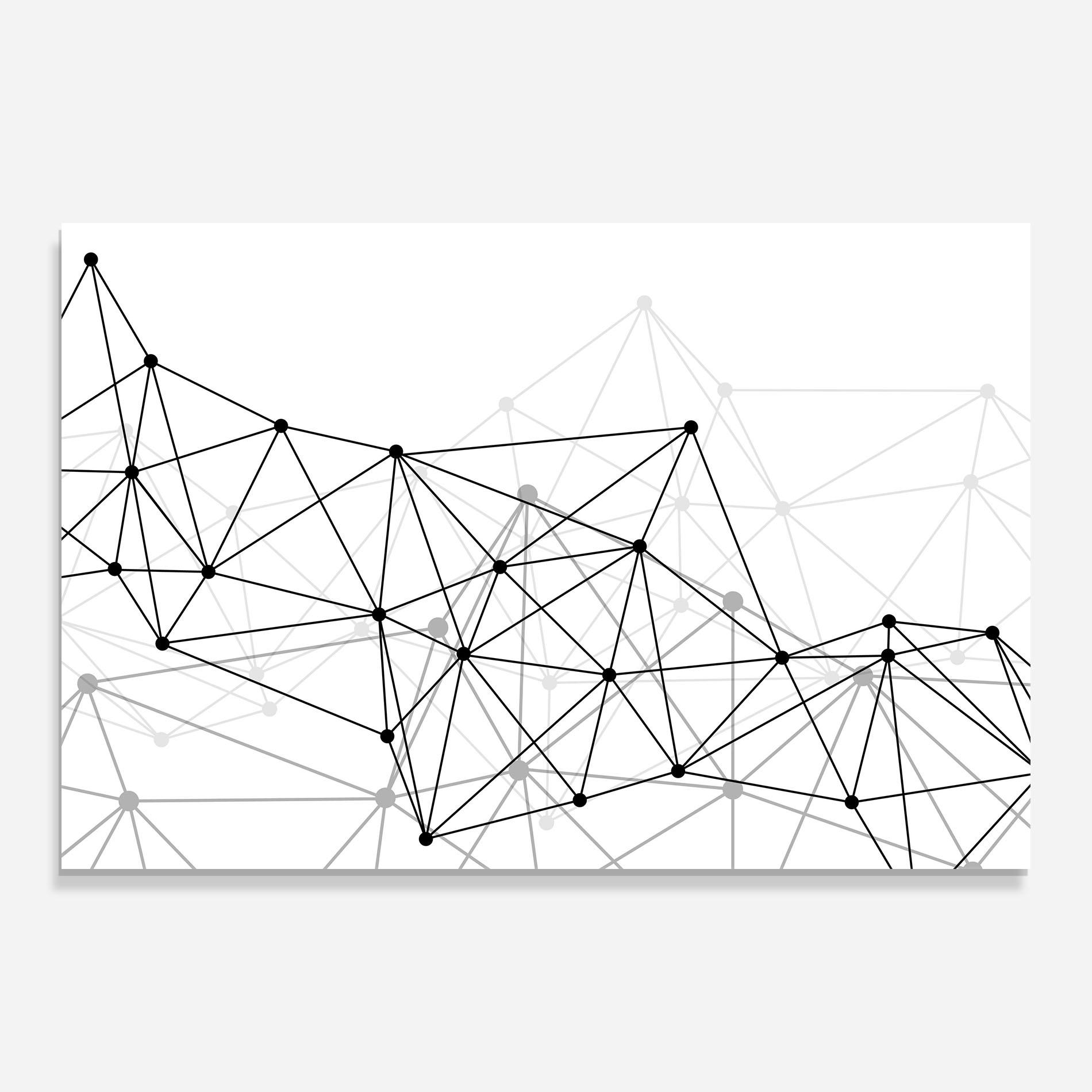 Tablou Sticla Black Connecting mockup 0