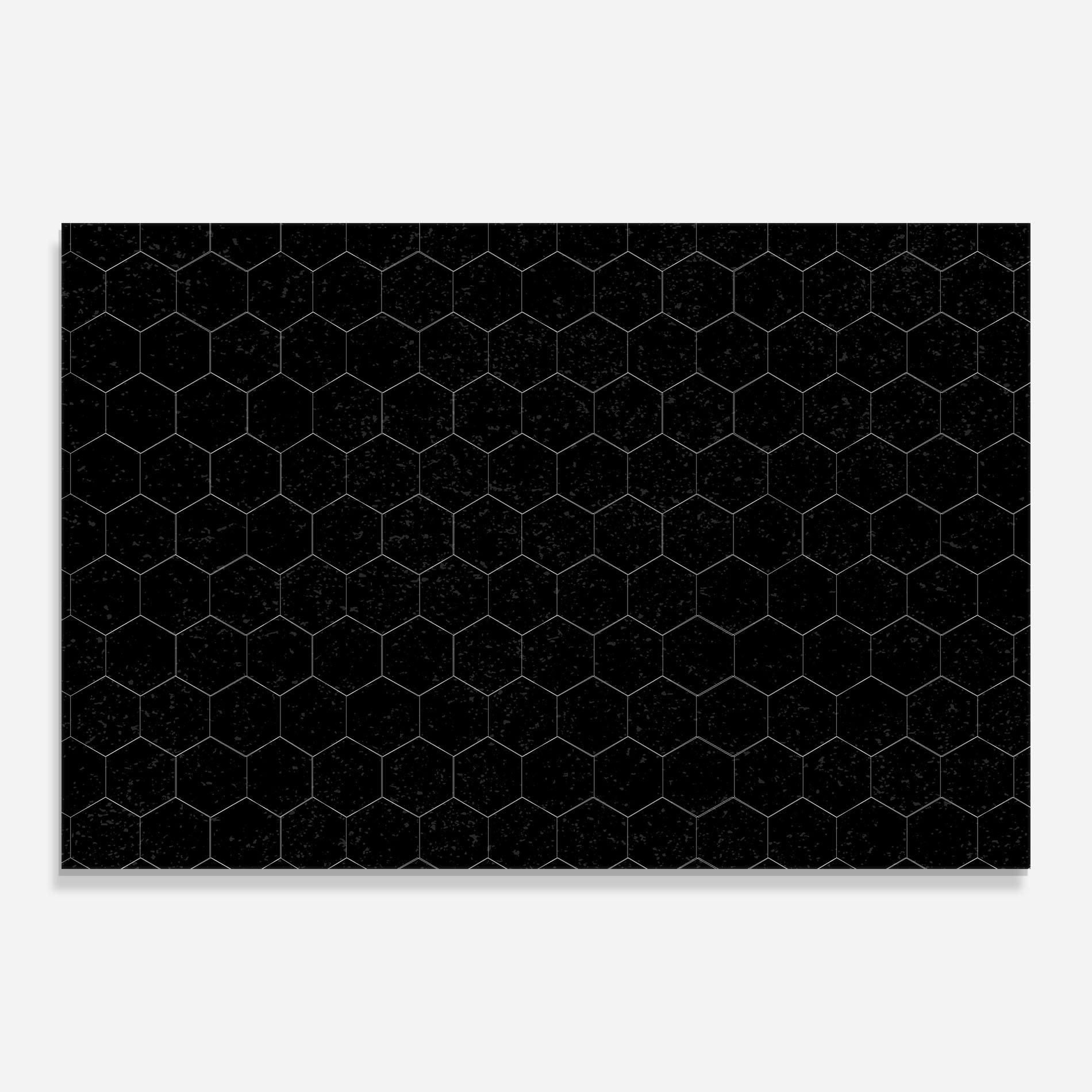 Tablou Sticla Black Hexagon mockup 0