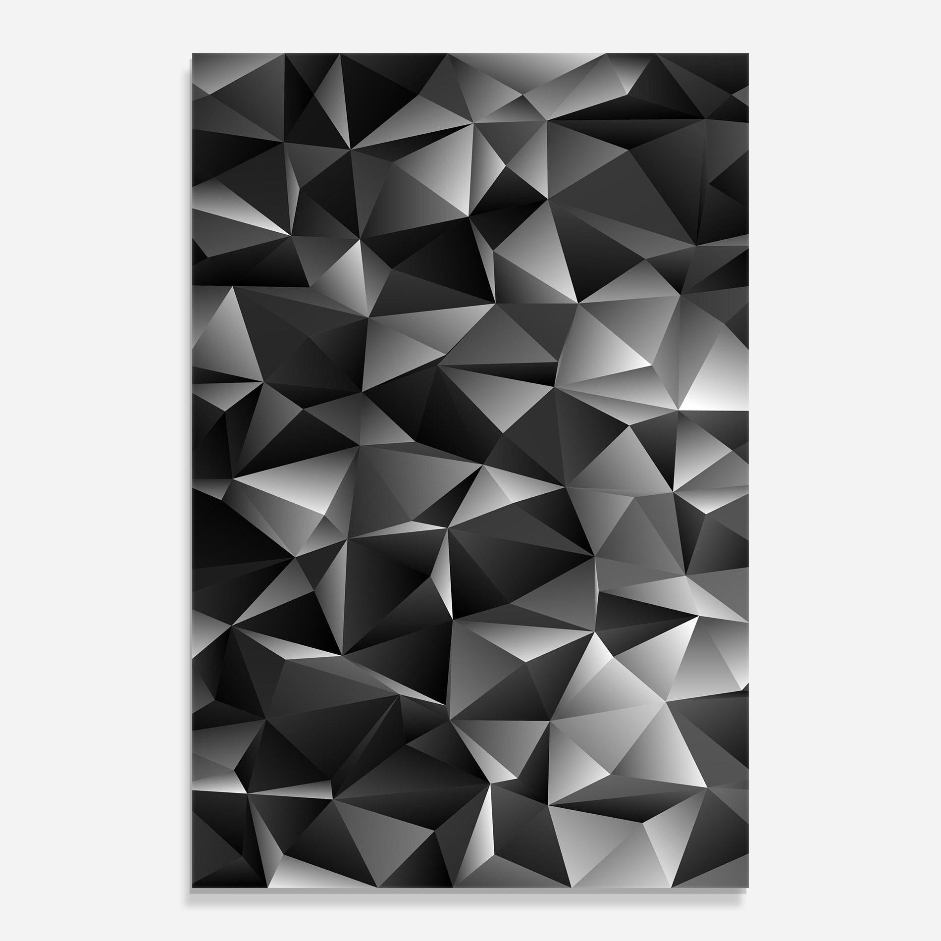 Tablou Sticla Black Triangle Pattern mockup 0