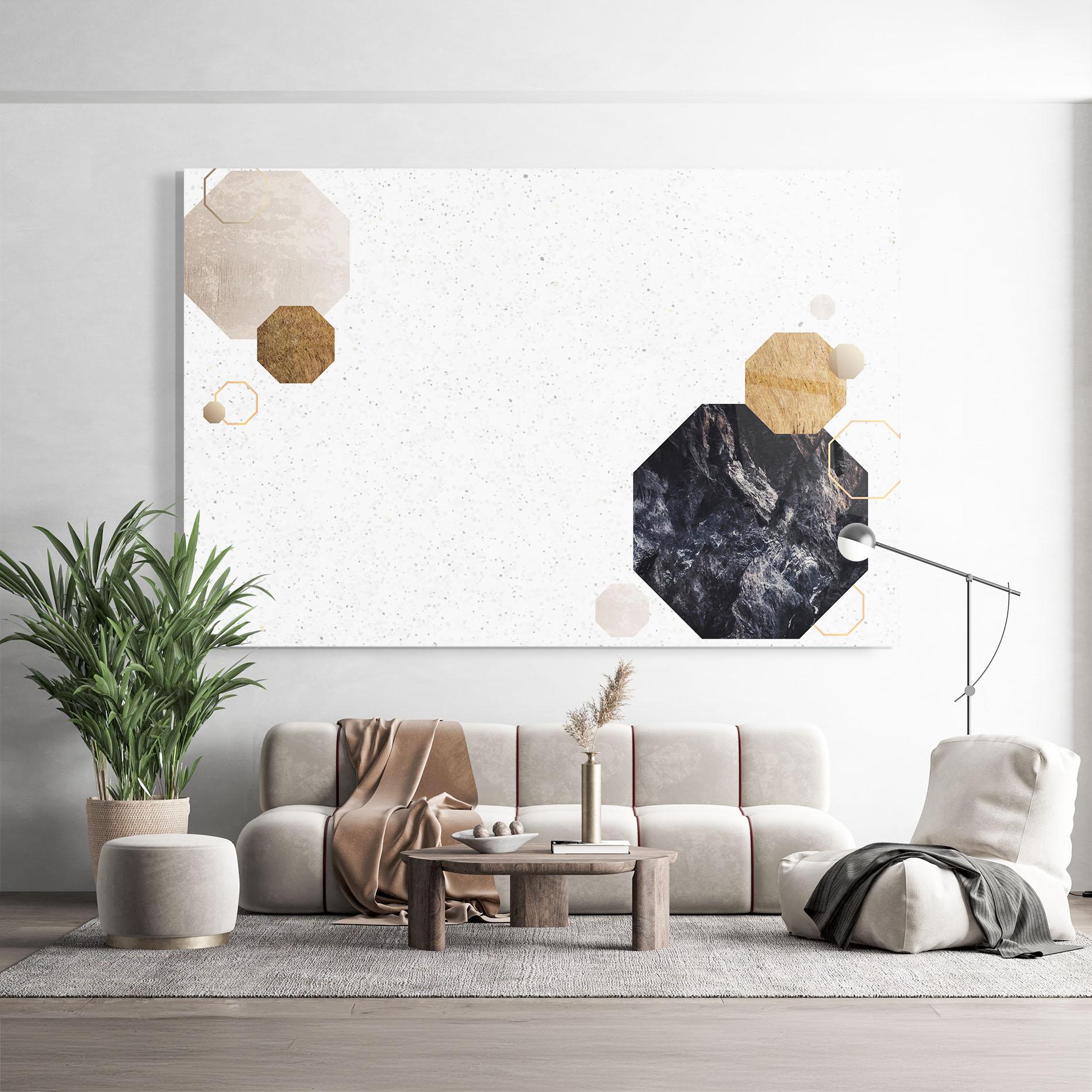 Tablou Sticla Big Hexagon mockup 9