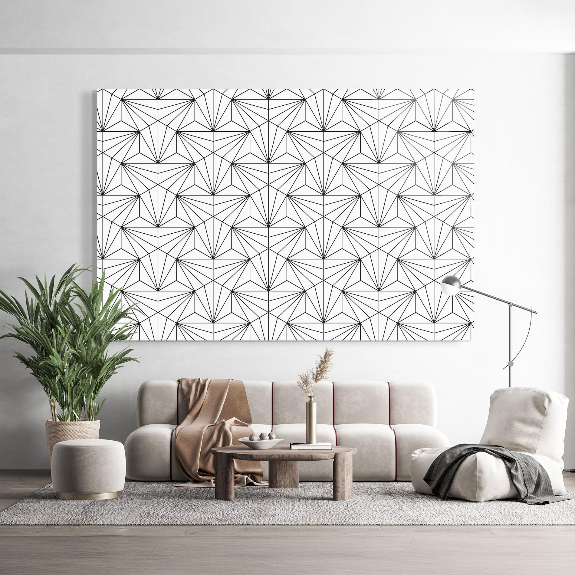 Tablou Sticla Black Triangle mockup 9