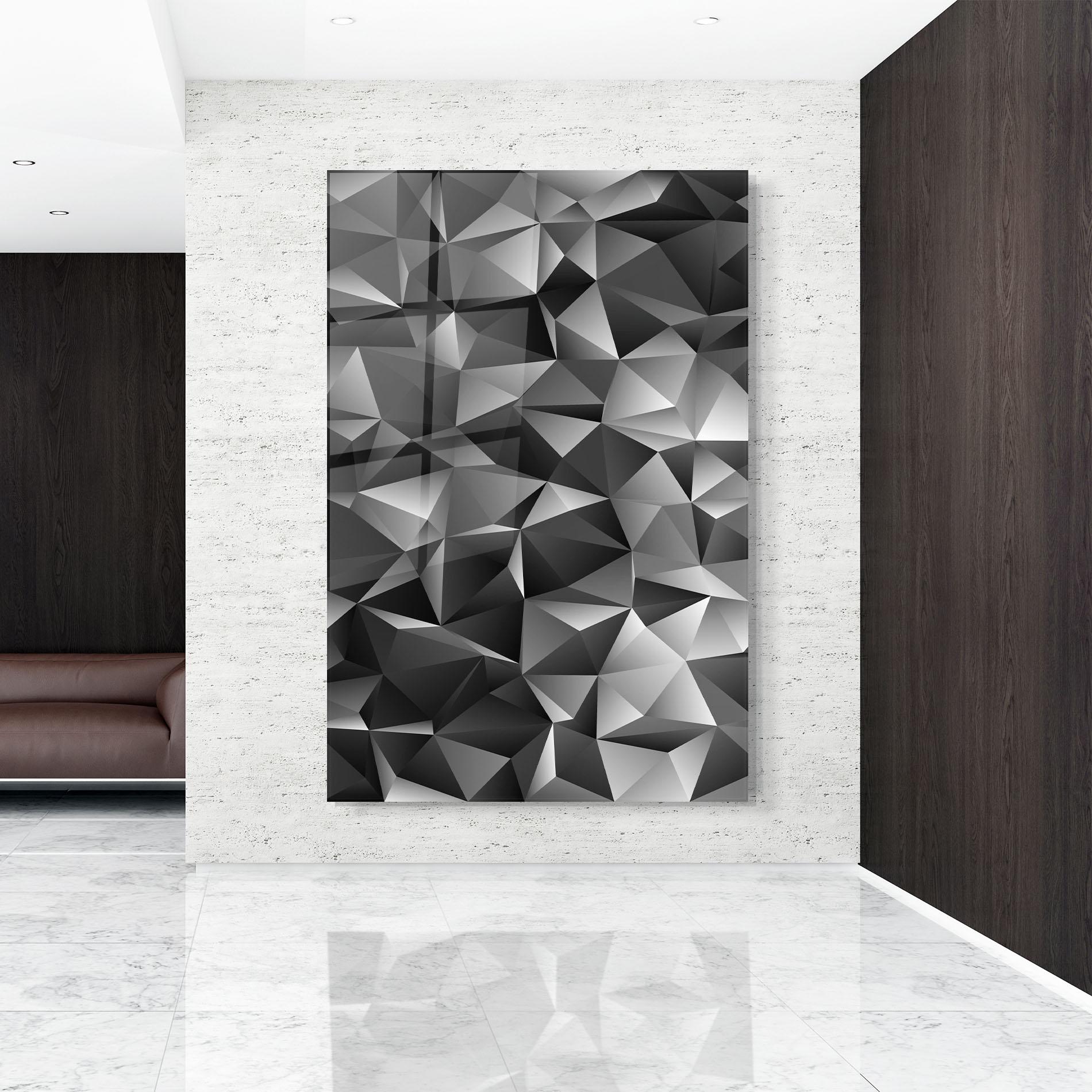 Tablou Sticla Black Triangle Pattern mockup 9