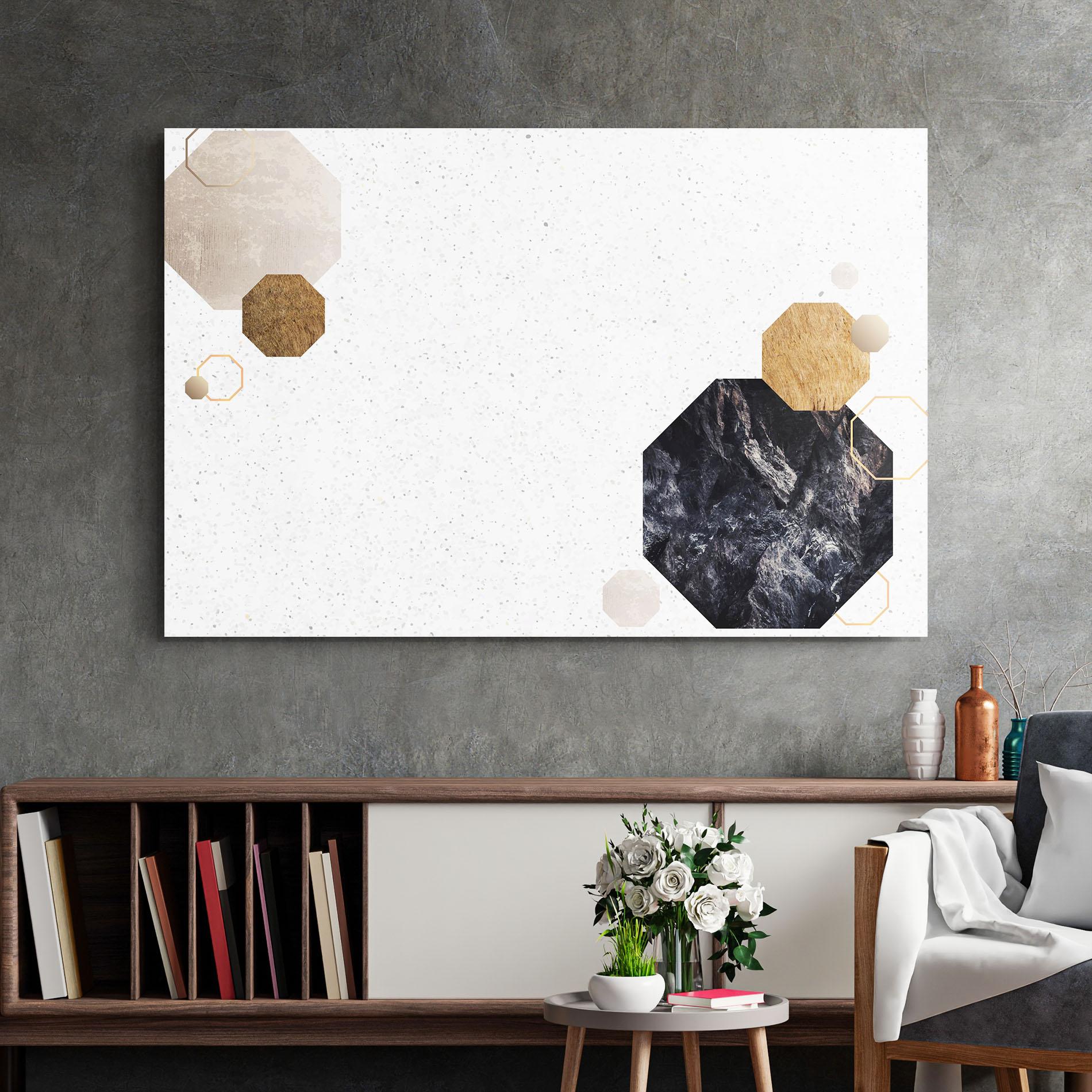 Tablou Sticla Big Hexagon mockup 2