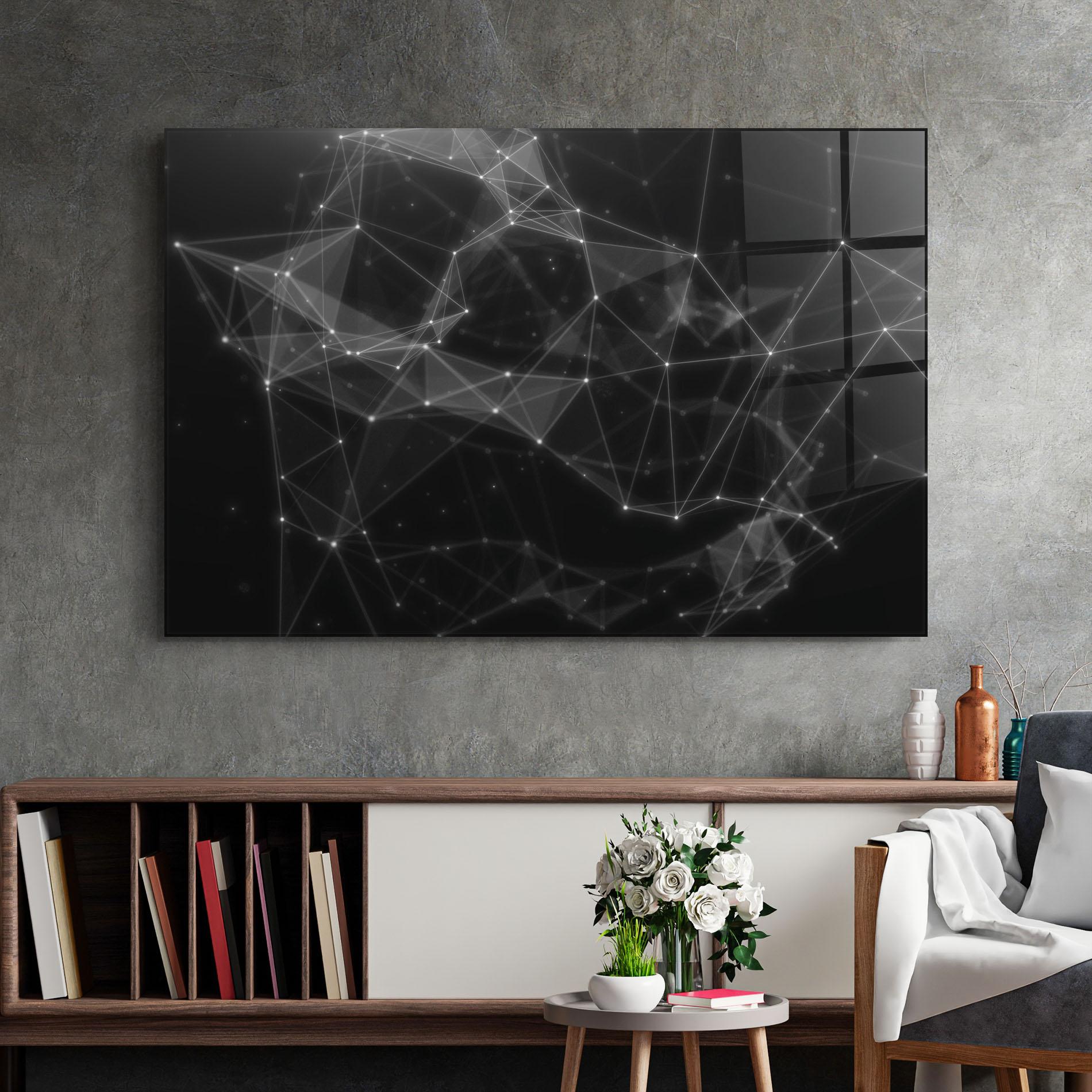 Tablou Sticla Connecting Lines mockup 2