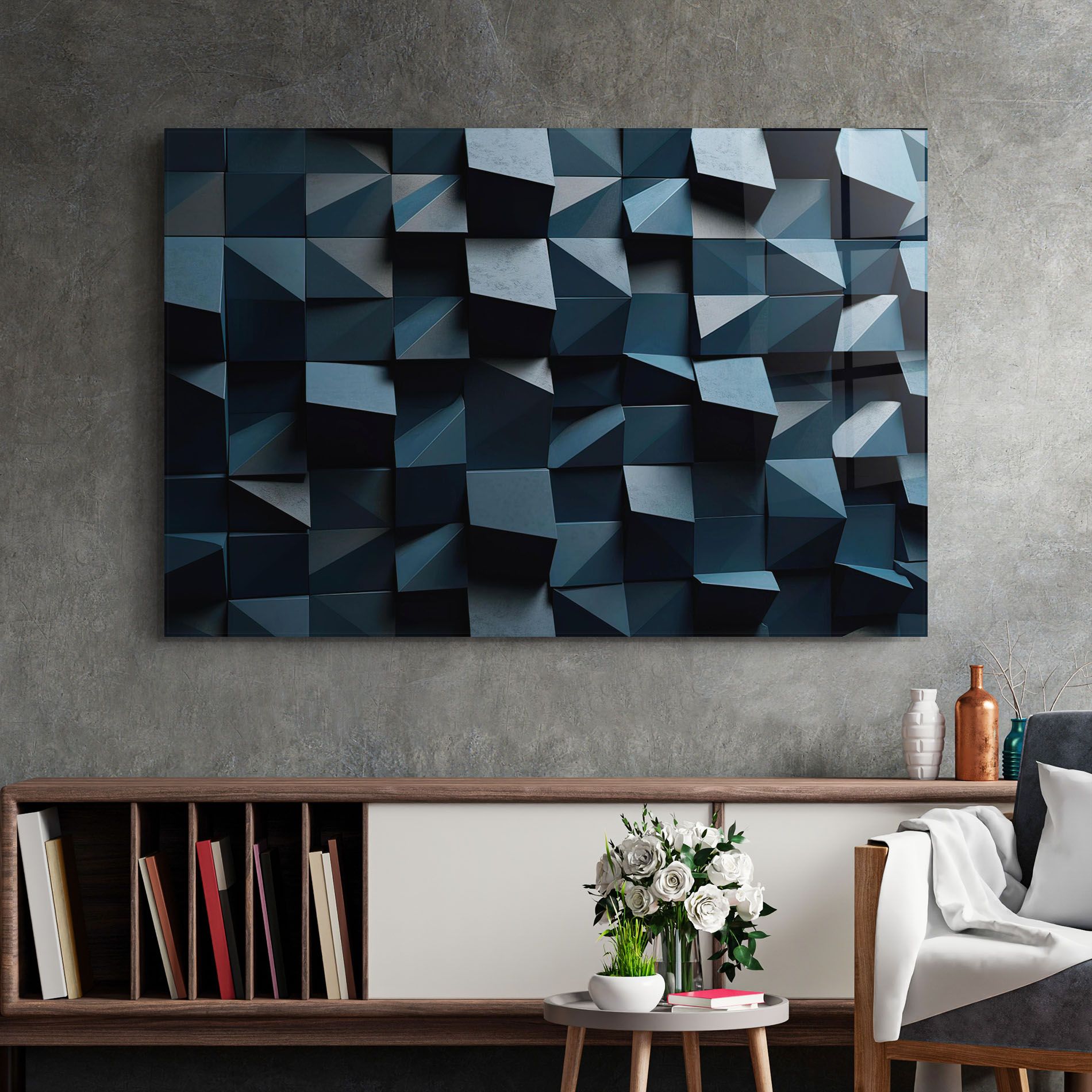 Dark Blue Square mockup 2