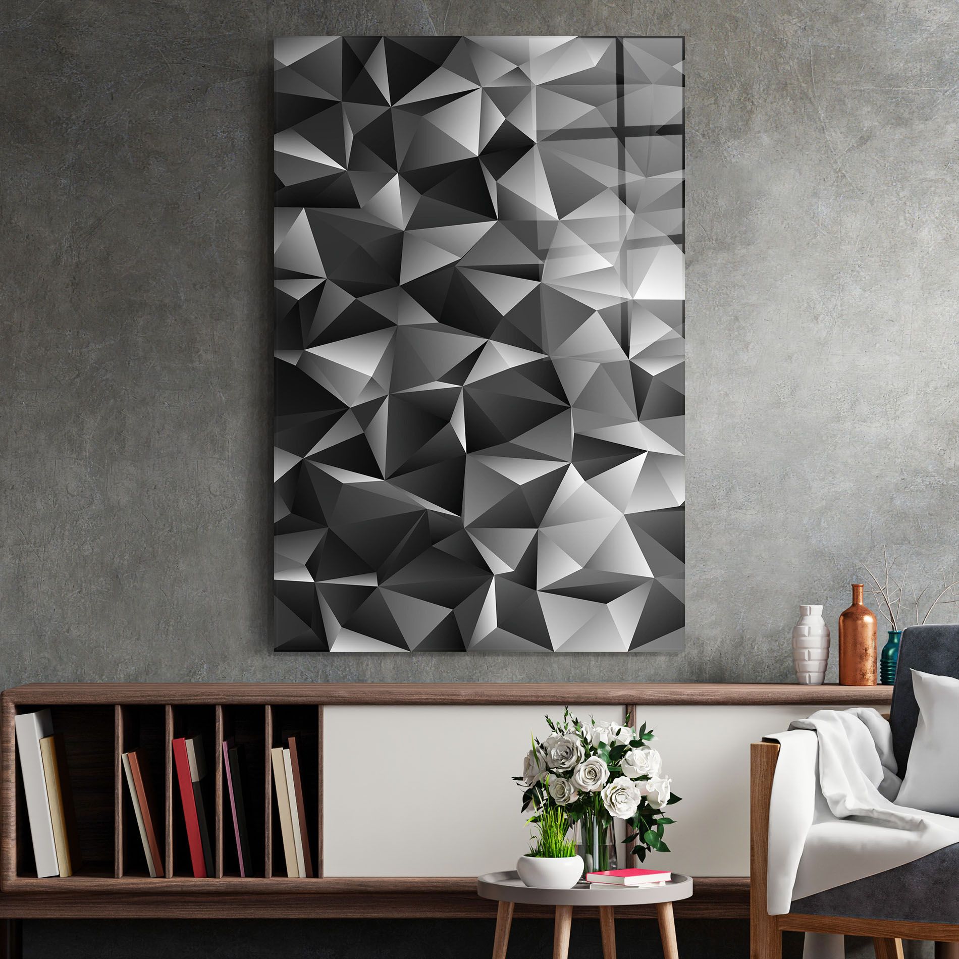 Black Triangle Pattern mockup 2