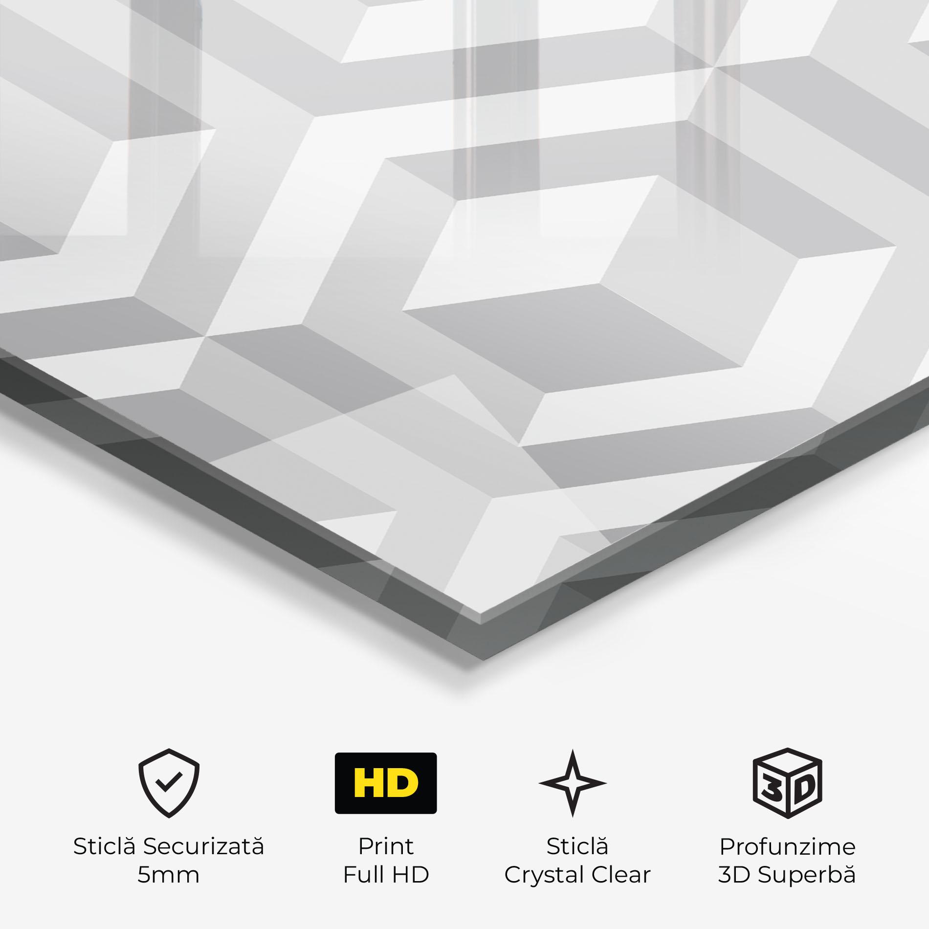 Tablou Sticla 3d Square mockup 3
