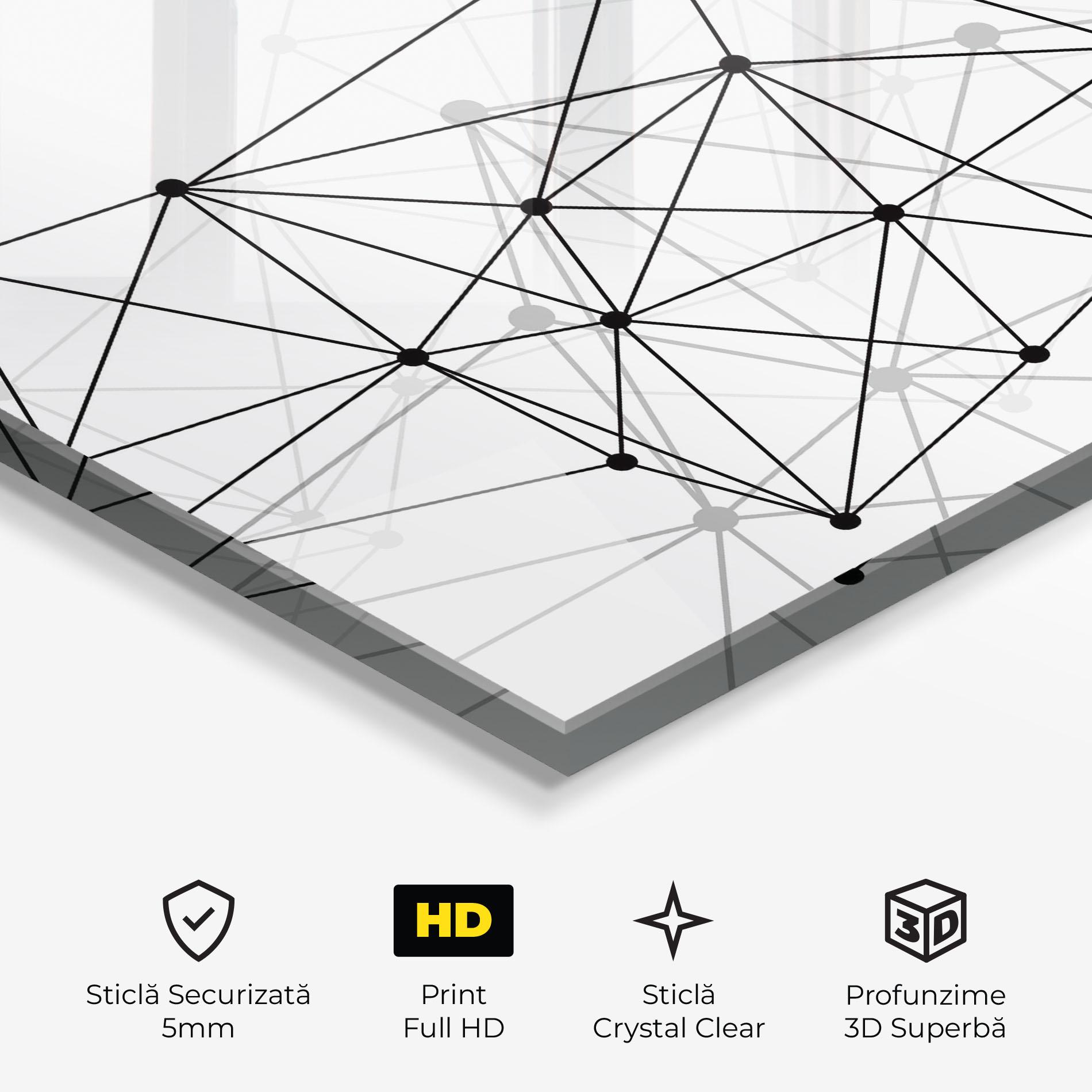 Tablou Sticla Black Connecting mockup 3