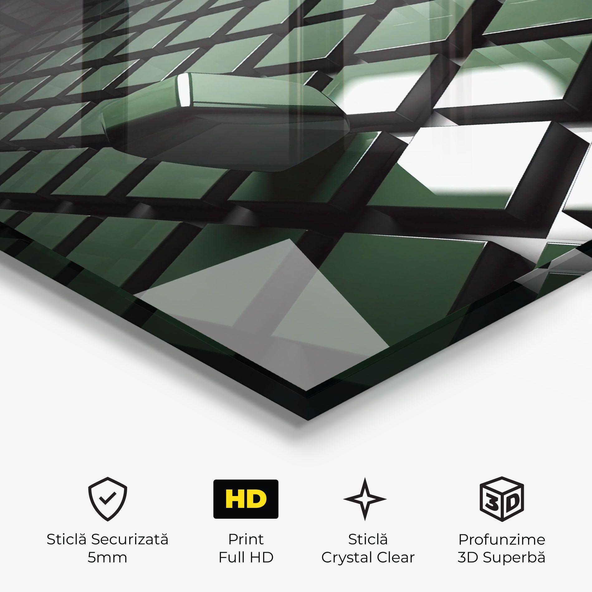 Green Shape Floating mockup 3