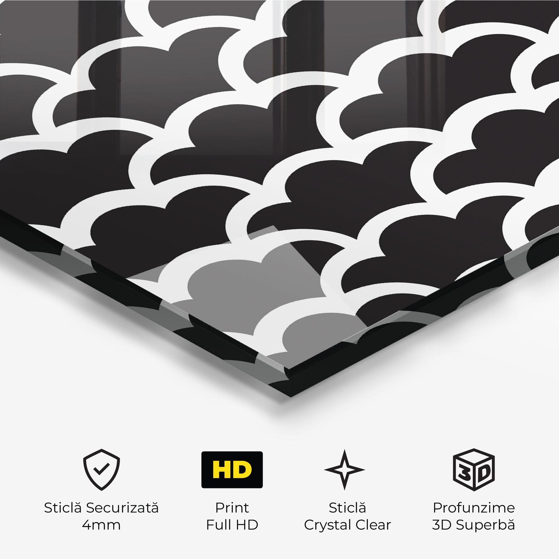 Tablou Sticla Black Clouds mockup 3