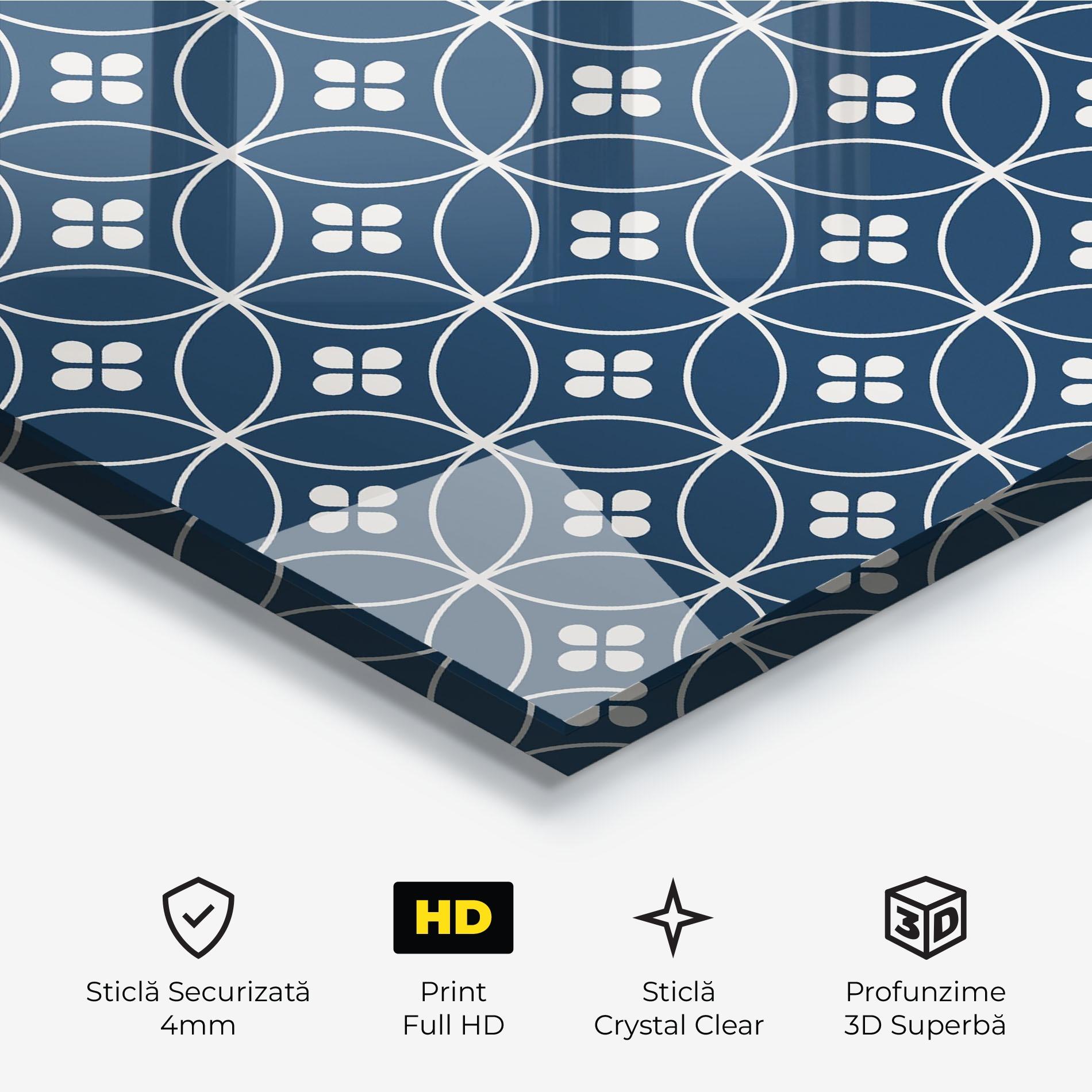 Tablou Sticla Blue Circle mockup 3