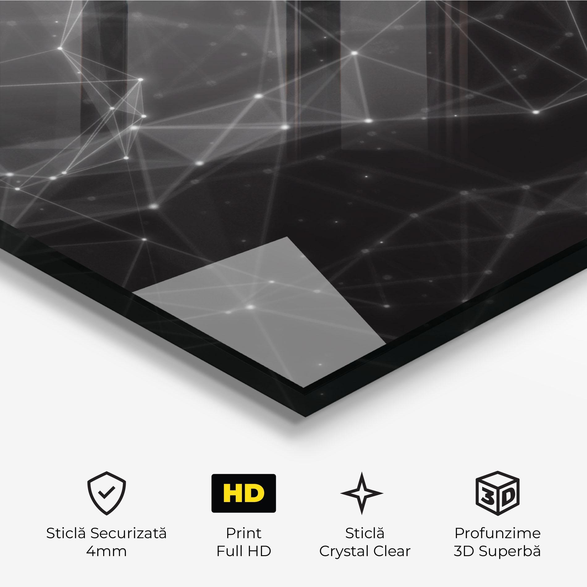 Tablou Sticla Connecting Lines mockup 3