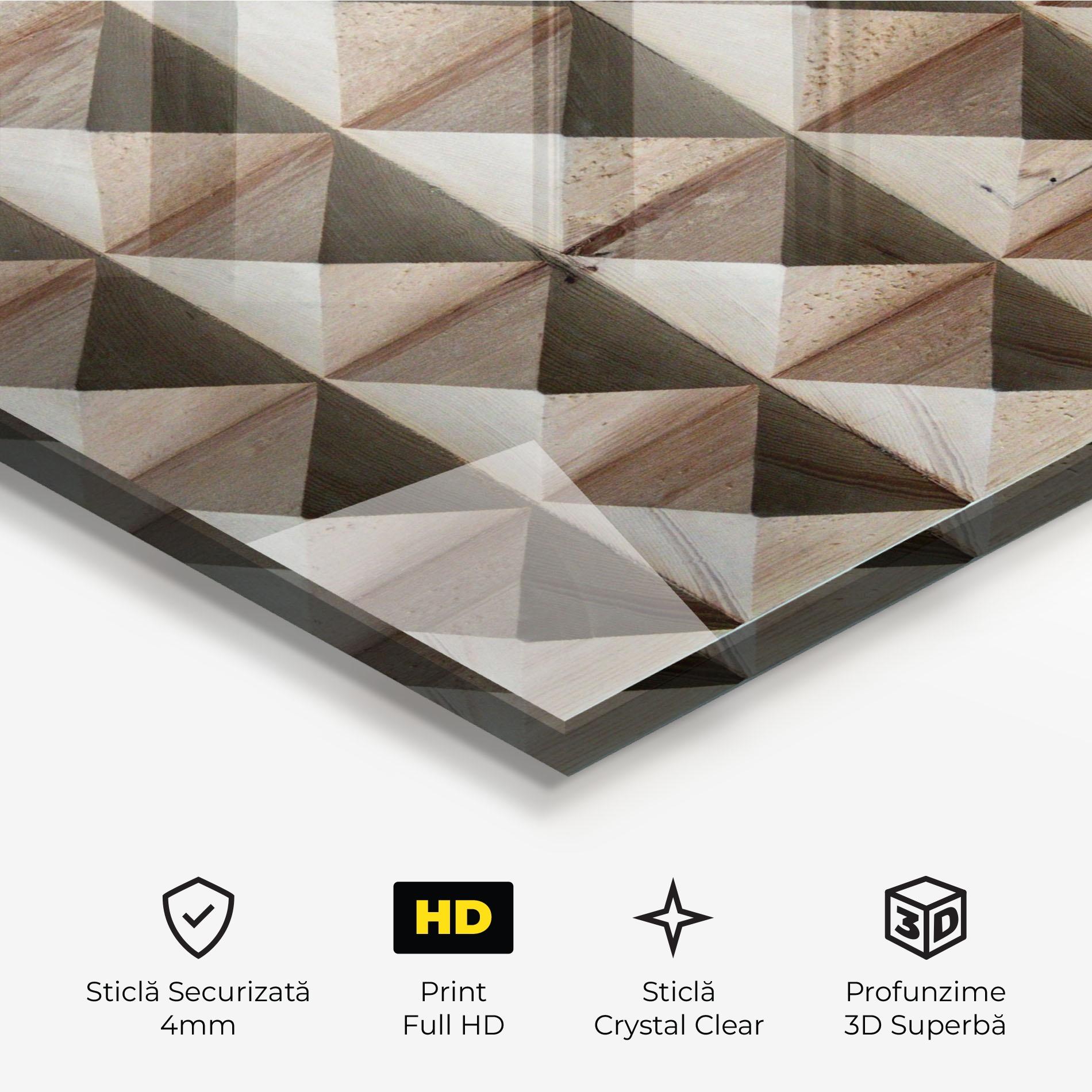 Tablou Sticla Cream Pyramid mockup 3