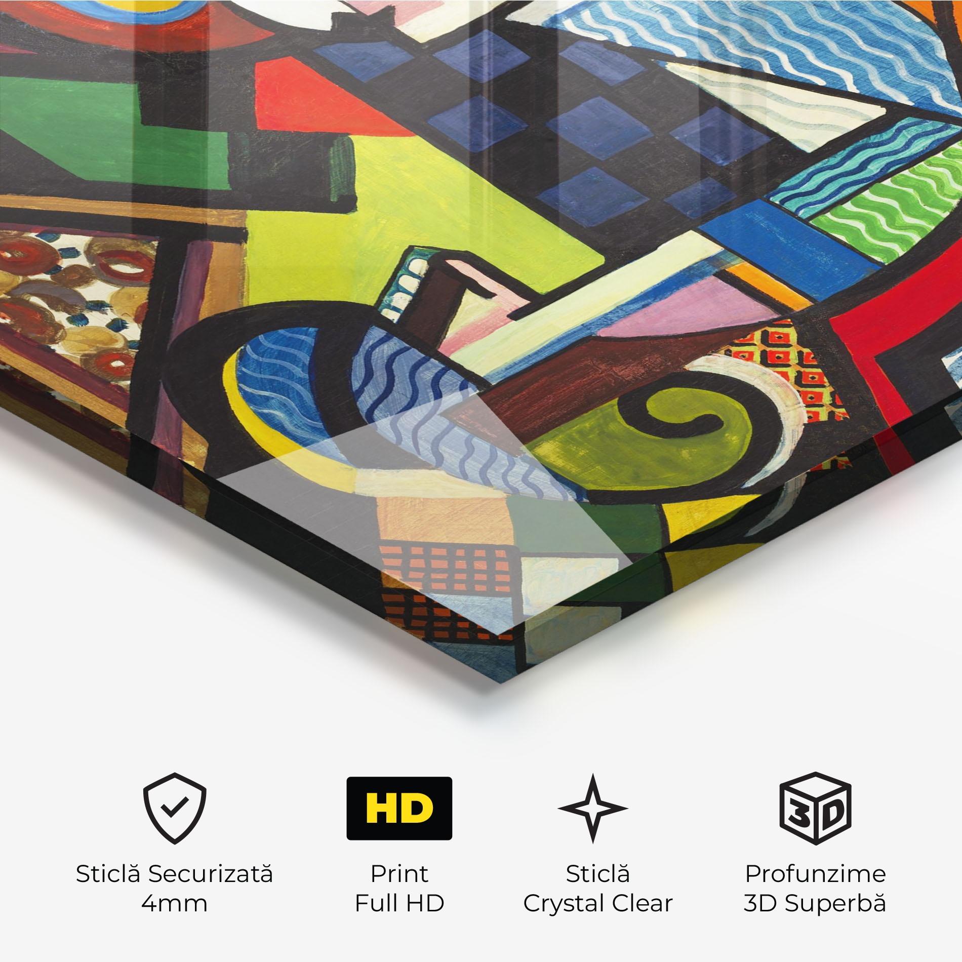 Tablou Sticla Mix Color Shapes mockup 3