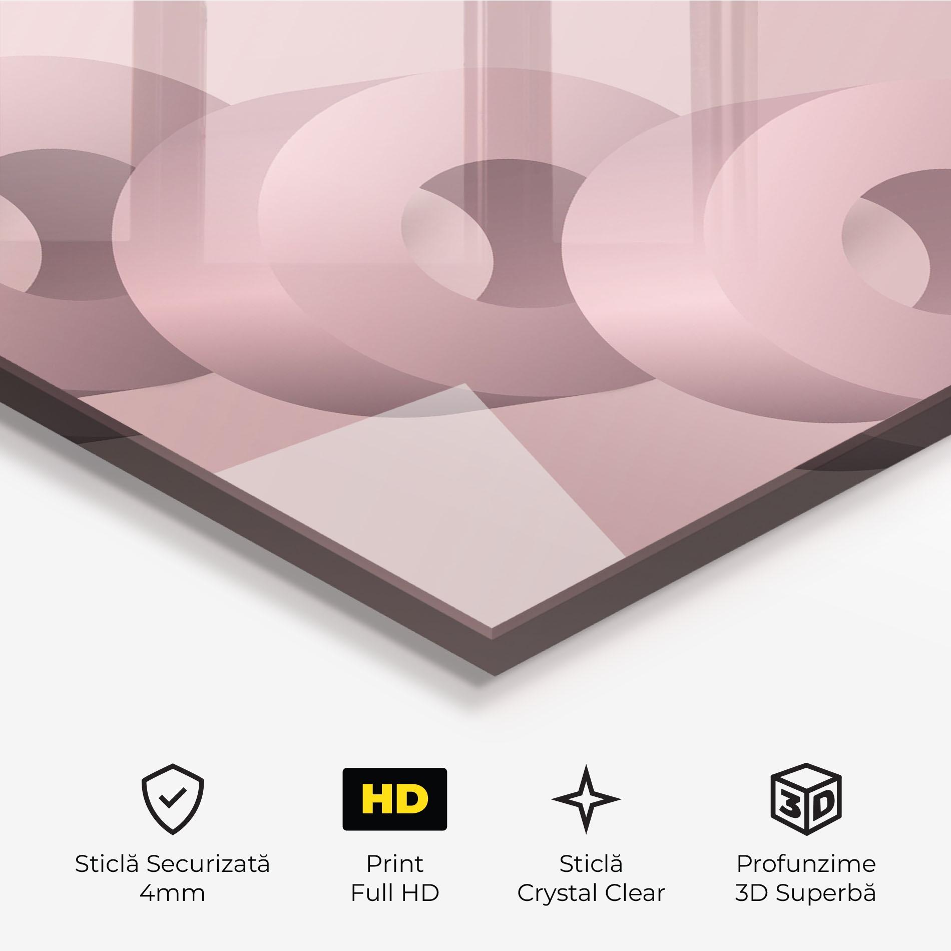 Tablou Sticla Pink Circle mockup 3