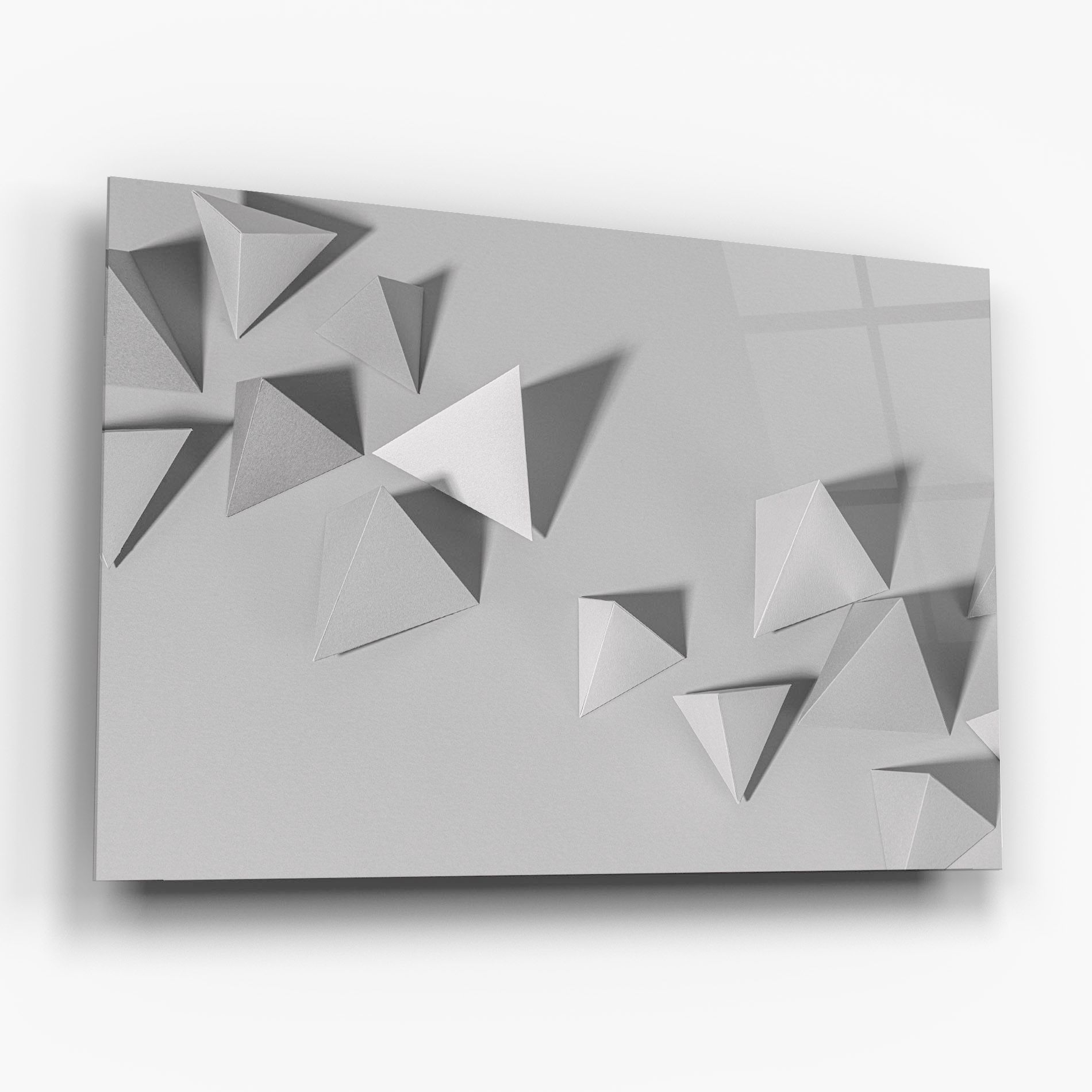 3d White Triangle mockup 6