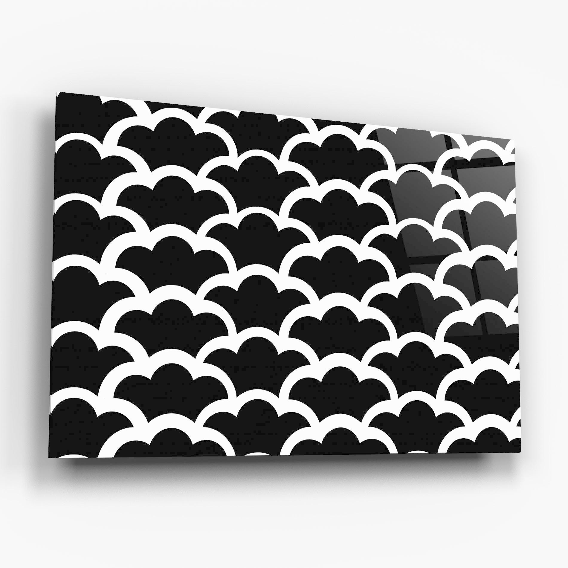 Tablou Sticla Black Clouds mockup 6